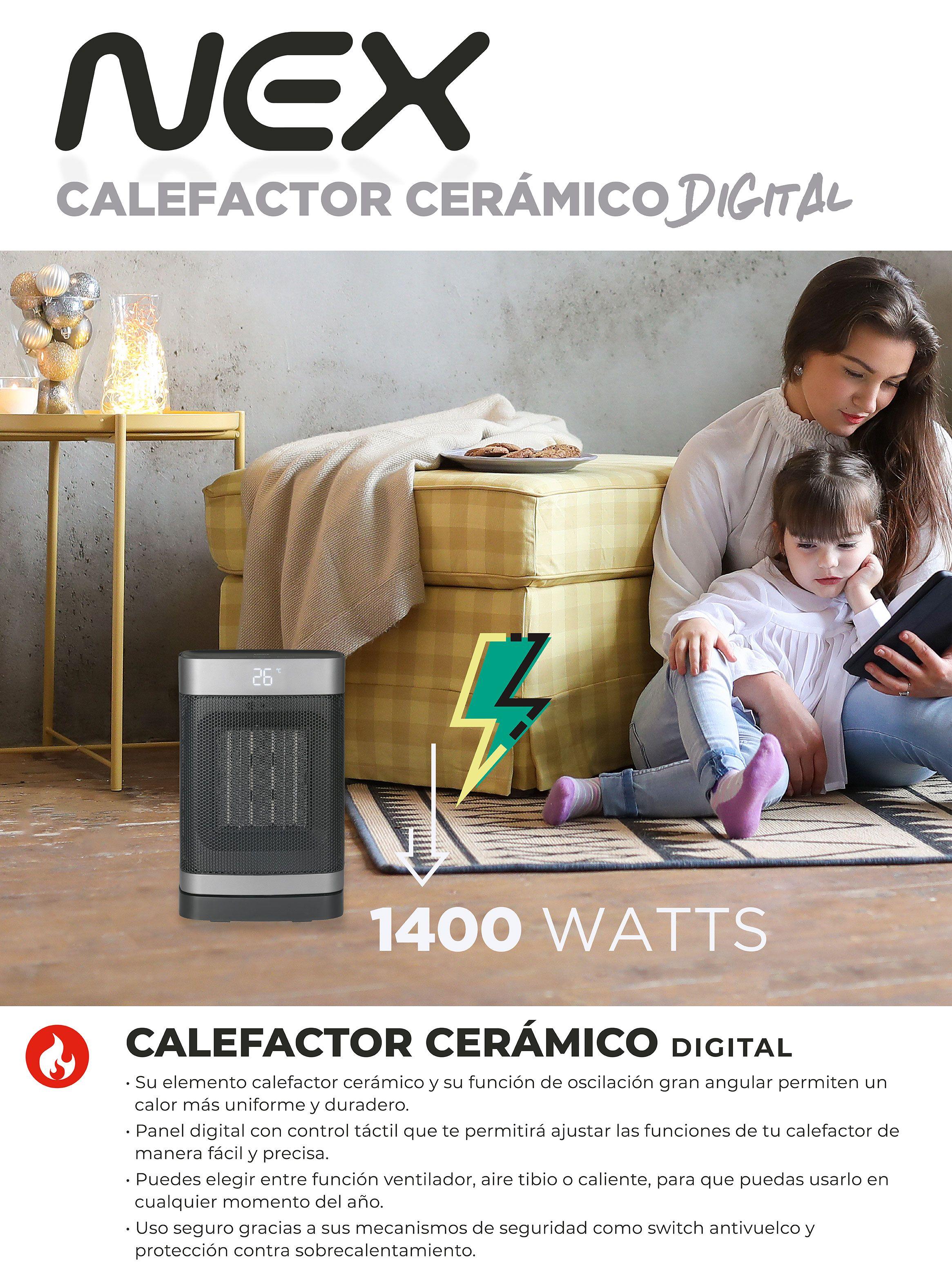 Calefactor Cerámico Digital 1400W CFHDIGS-3