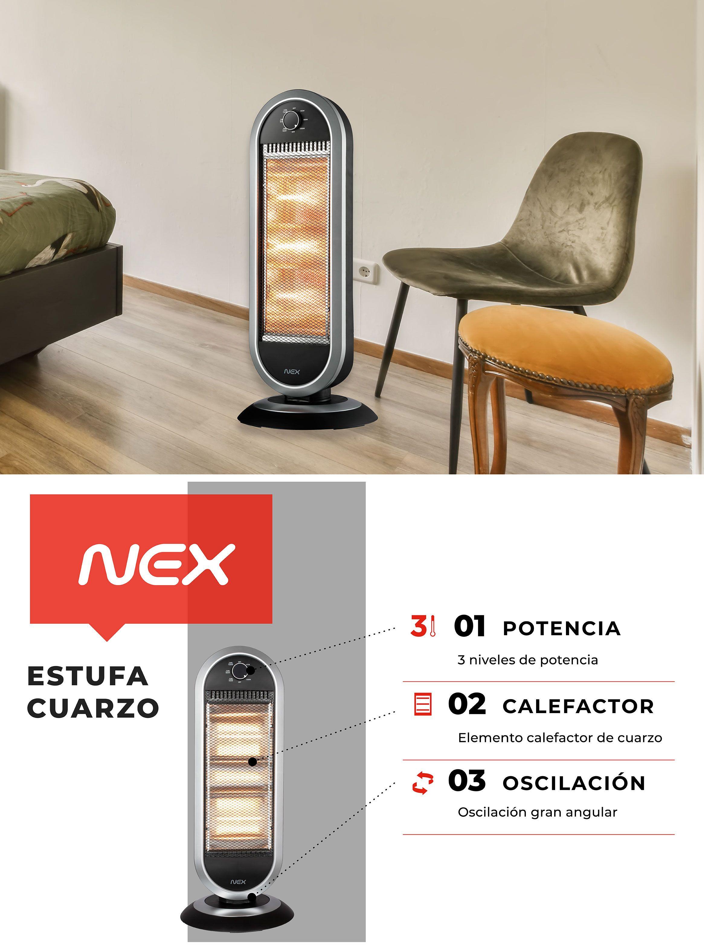Estufa Cuarzo Halógena 1100W CRB1300-4