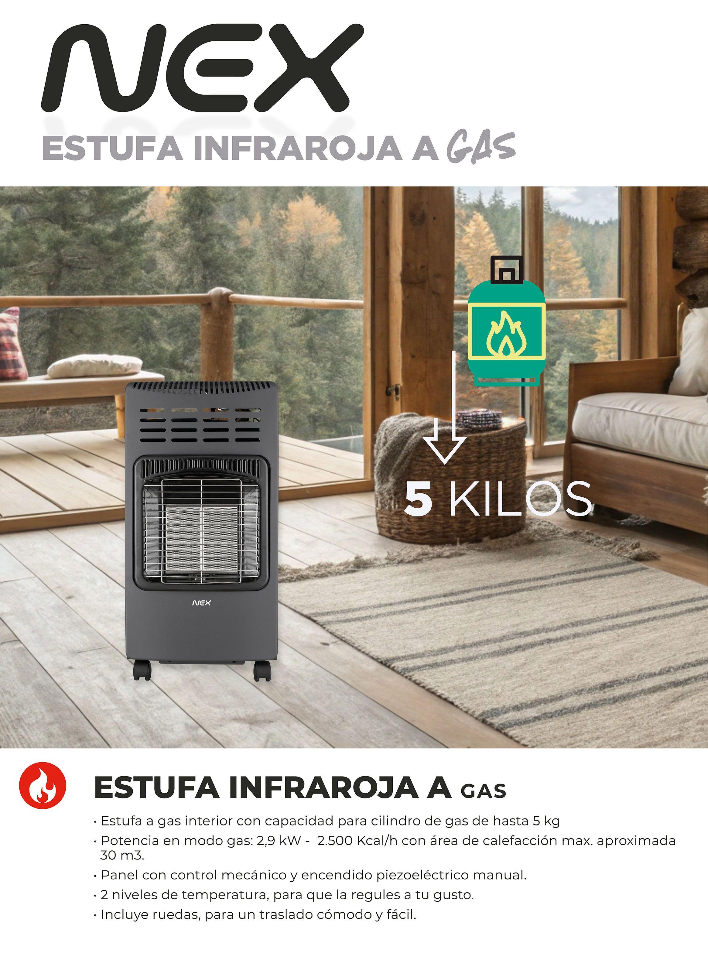 Estufa Infrarroja a Gas 5 Kg EGAS5KG-4