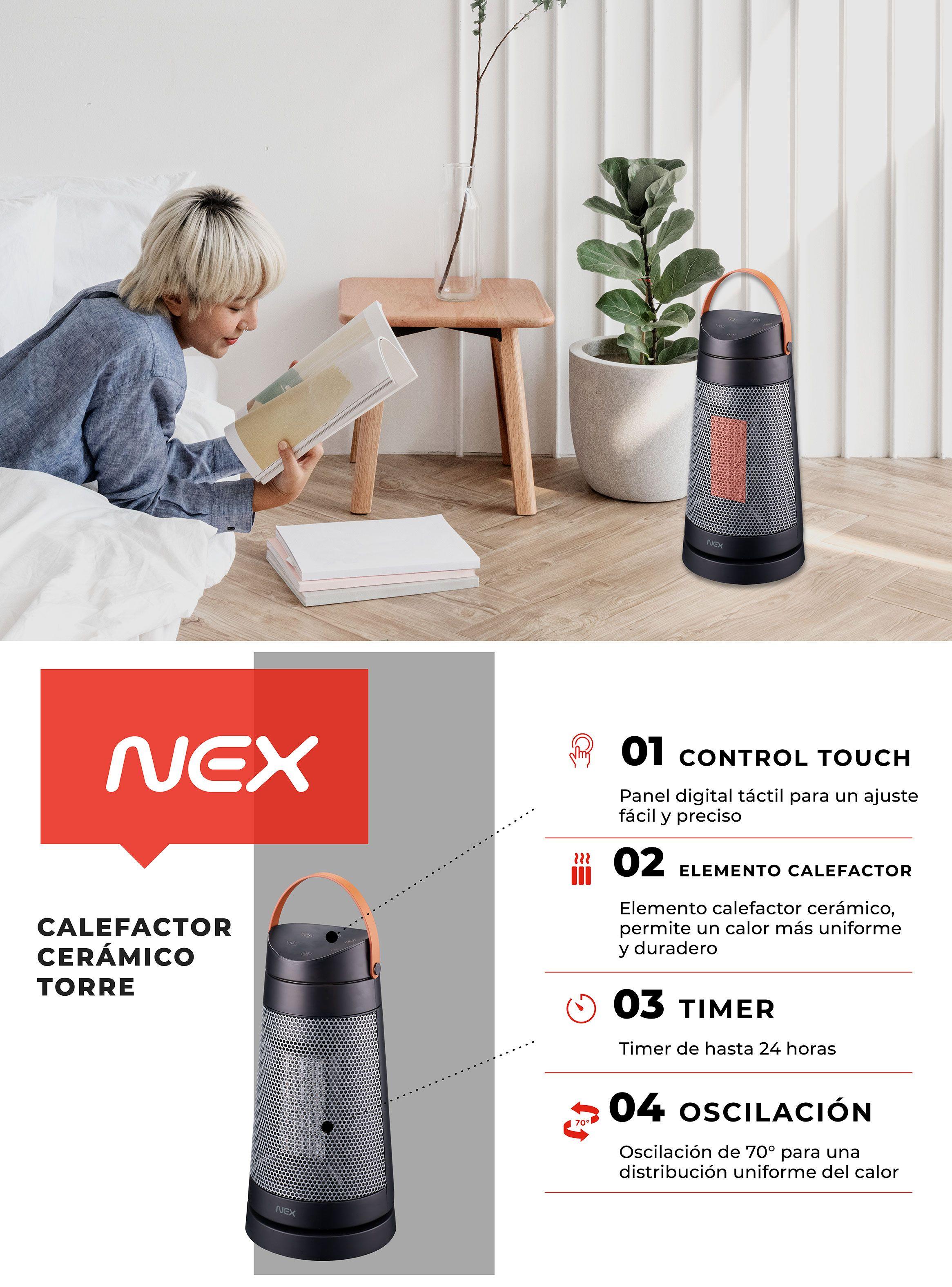 Calefactor Cerámico Torre 1500W TCFH2303-8