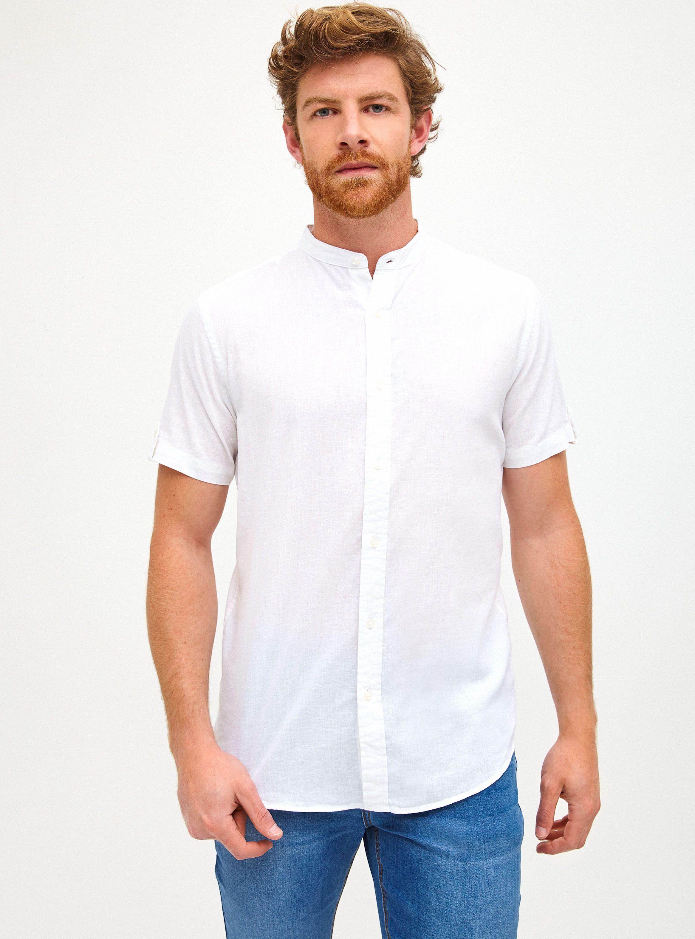 Camisa Manga Corta Cuello Mao-0