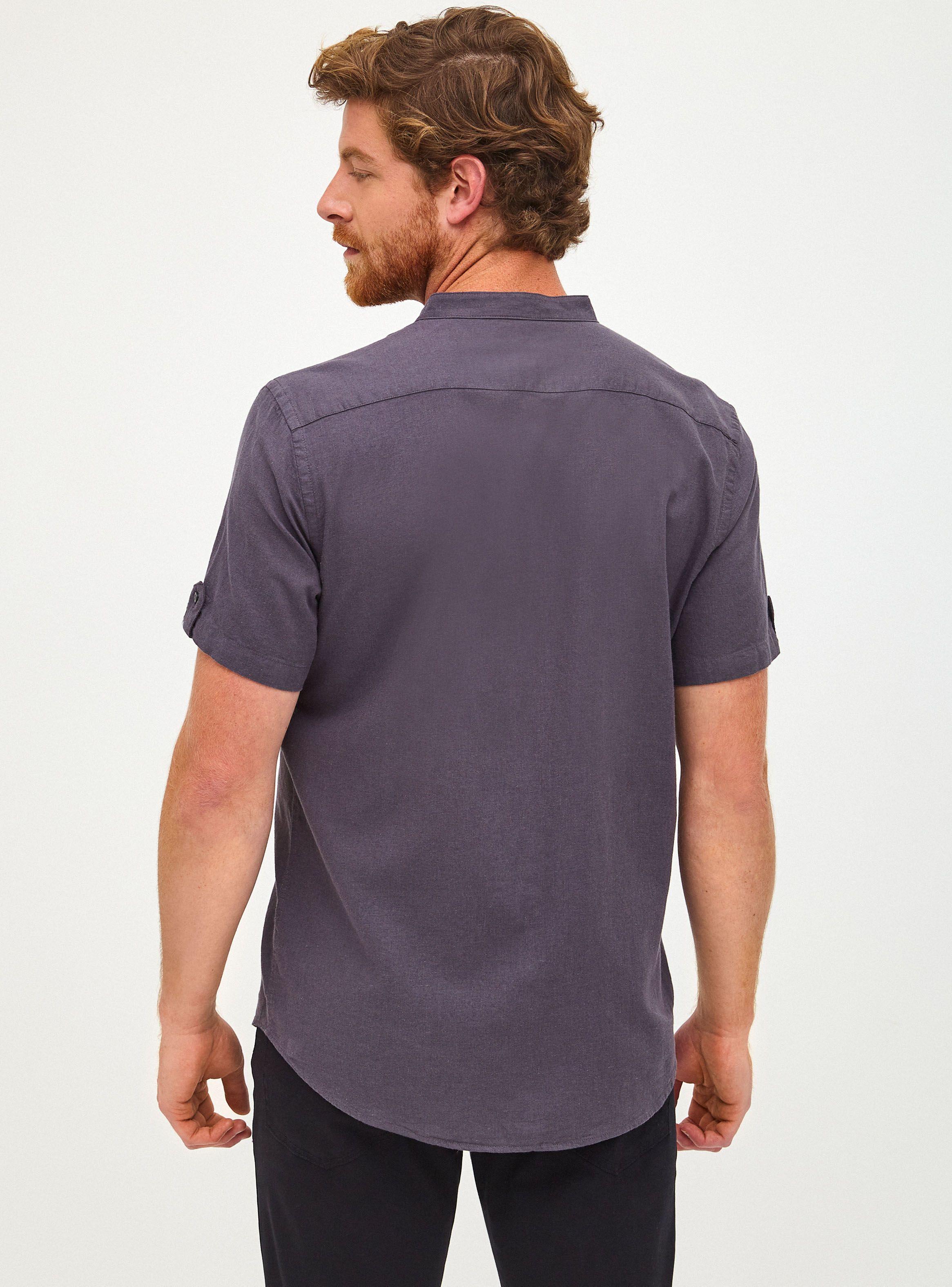 Camisa Manga Corta Cuello Mao-1