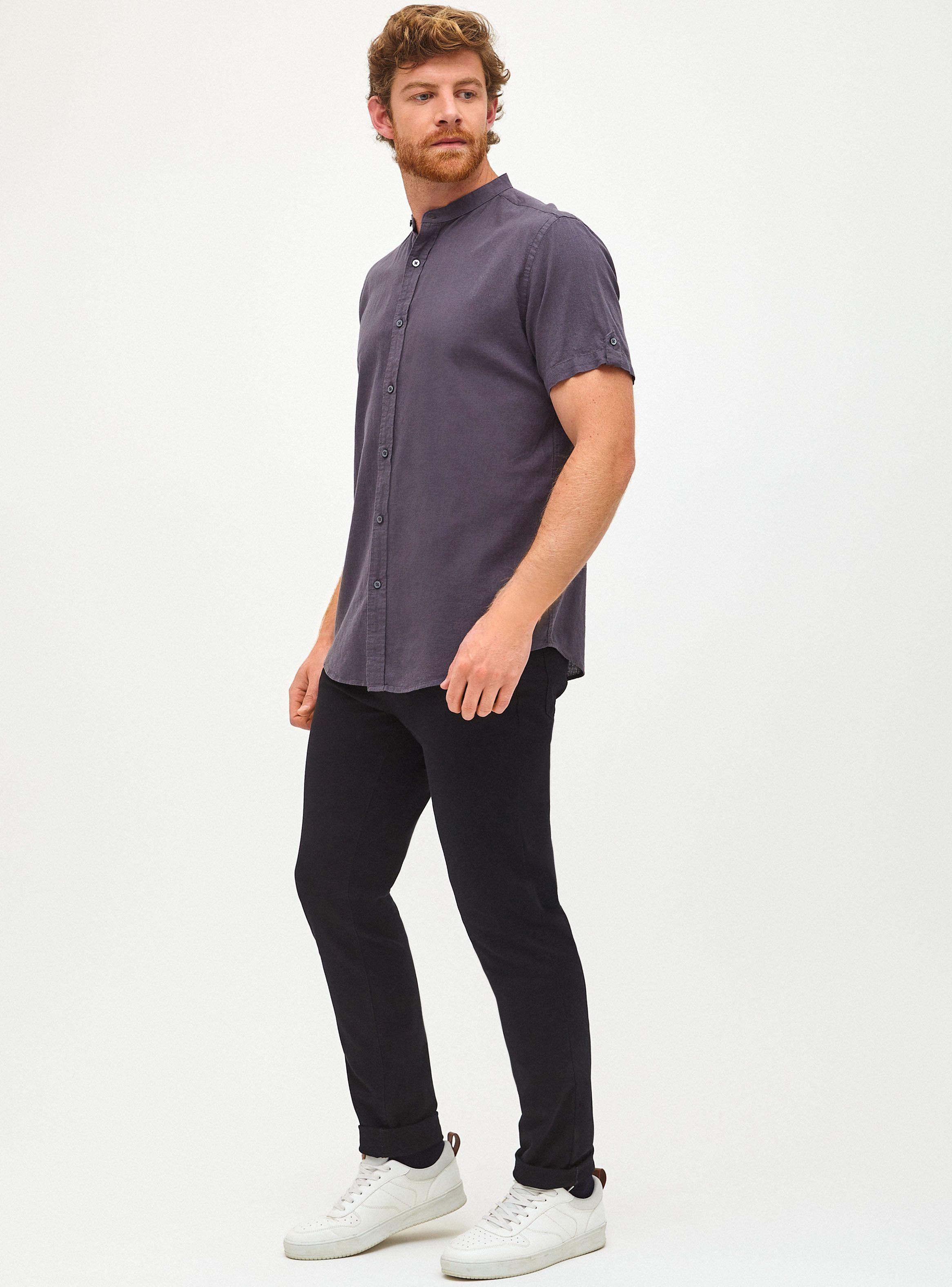 Camisa Manga Corta Cuello Mao-3