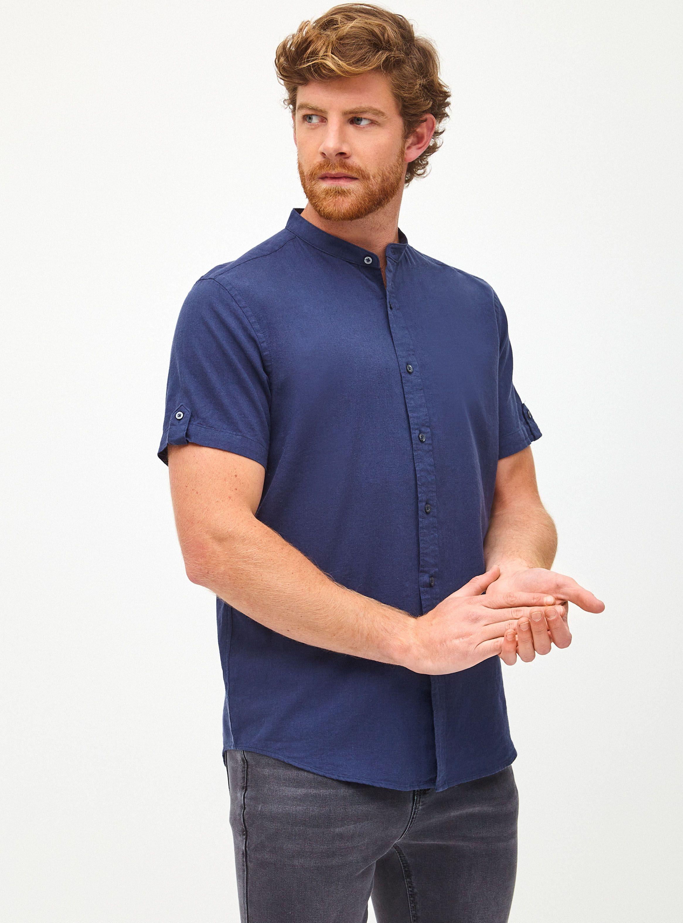Camisa Manga Corta Cuello Mao-0