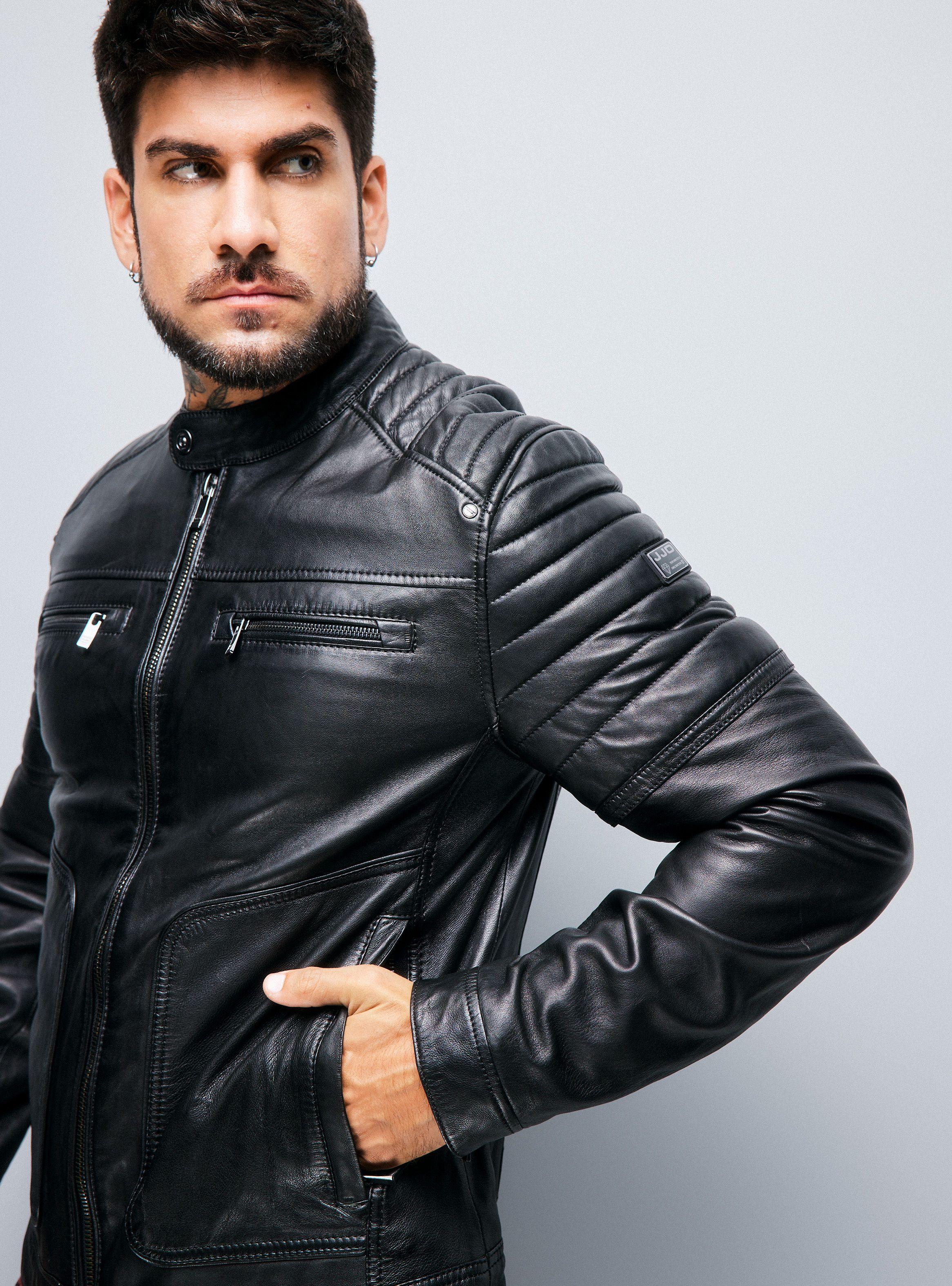 Chaqueta Cuero Real Biker Ed Hardy-3
