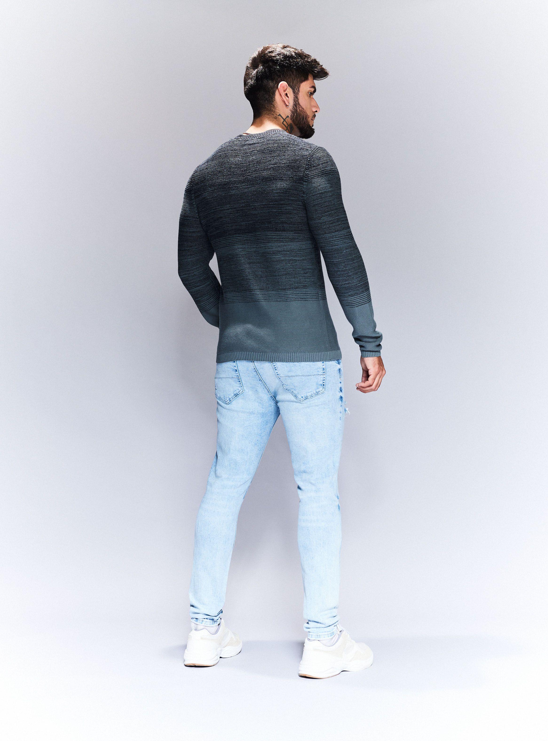 Sweater Tejido Gradiente Bicolor-5