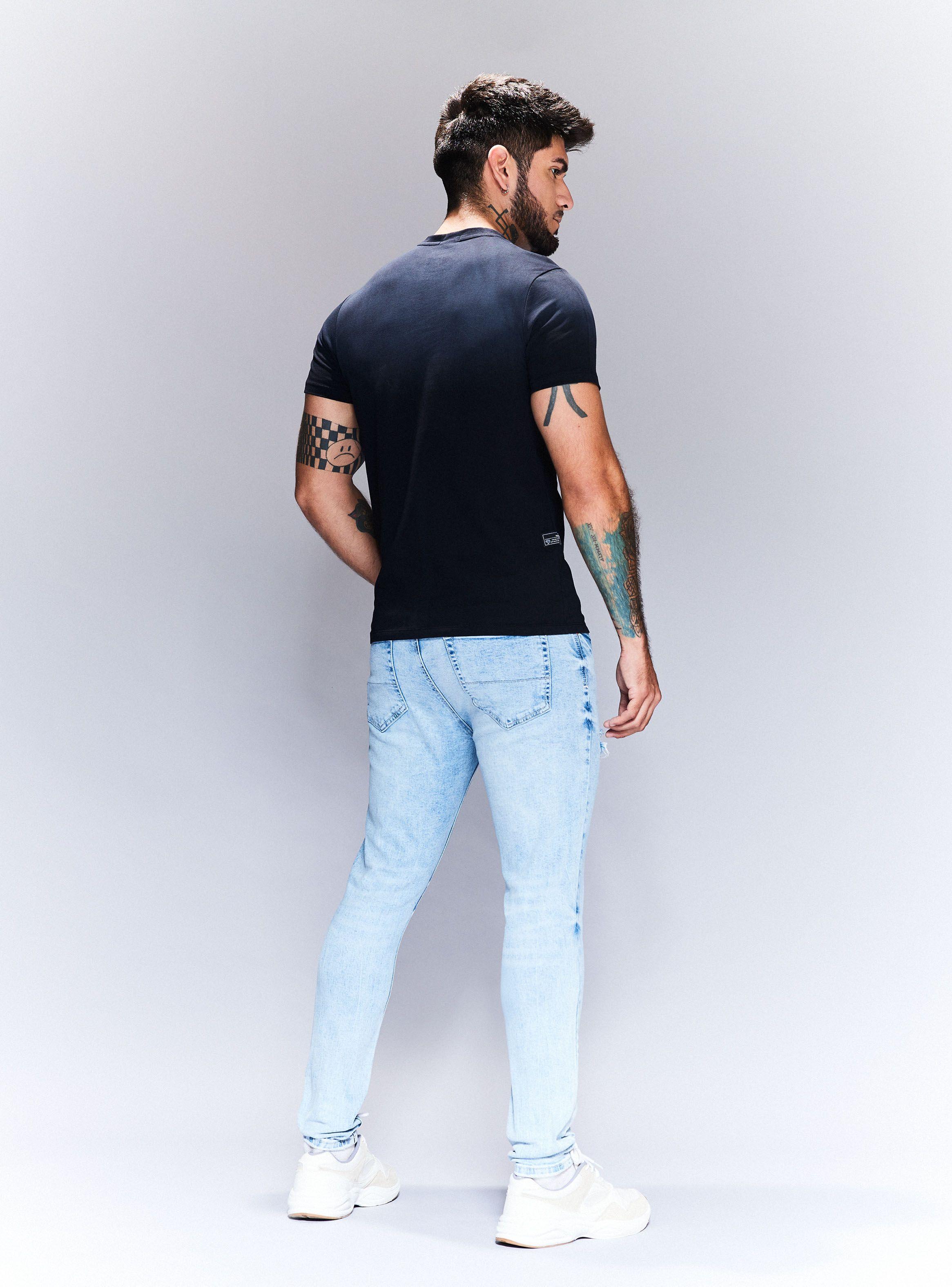 Jeans Lavado Craquelado Roturas-5