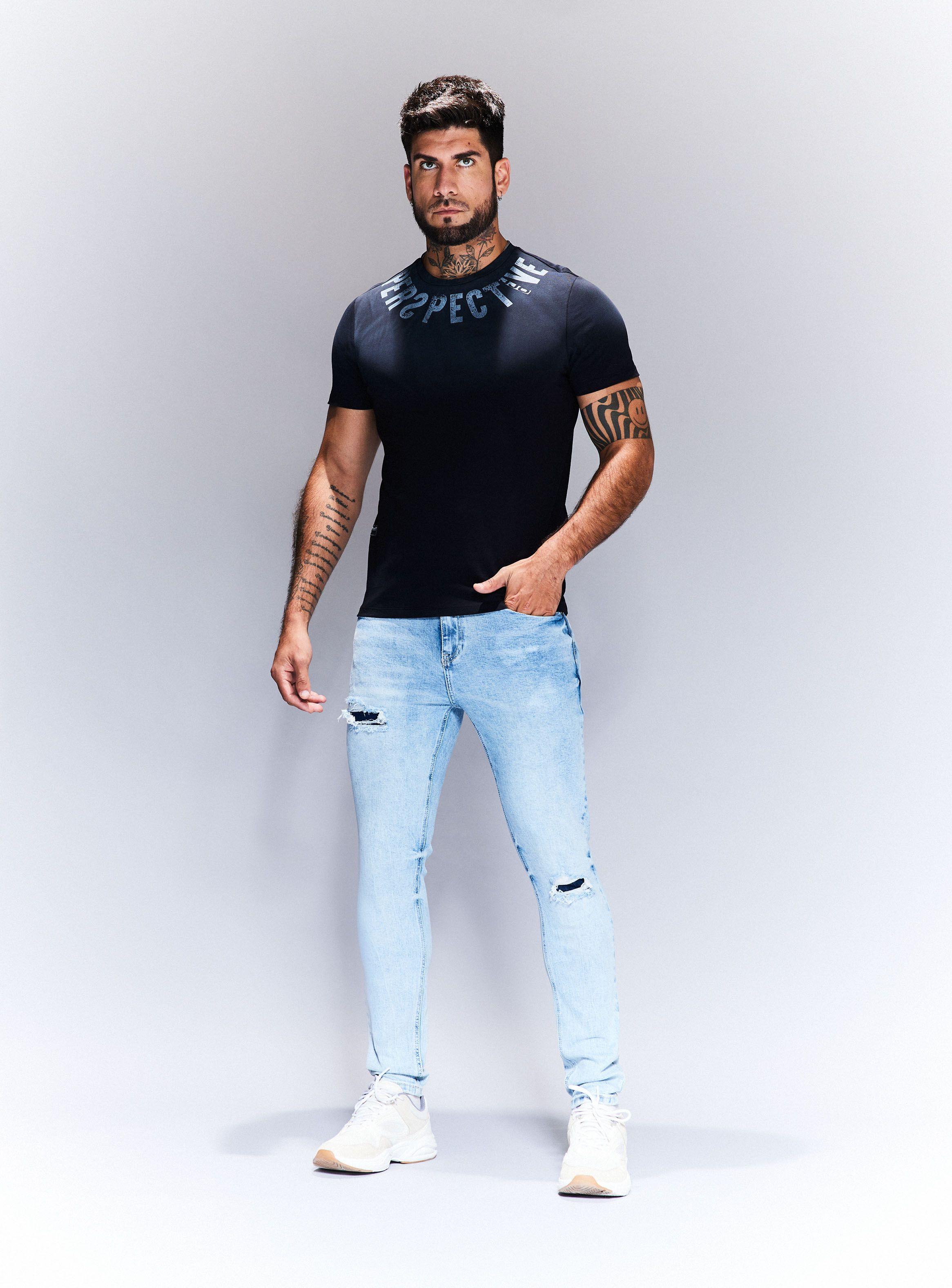 Jeans Lavado Craquelado Roturas-4