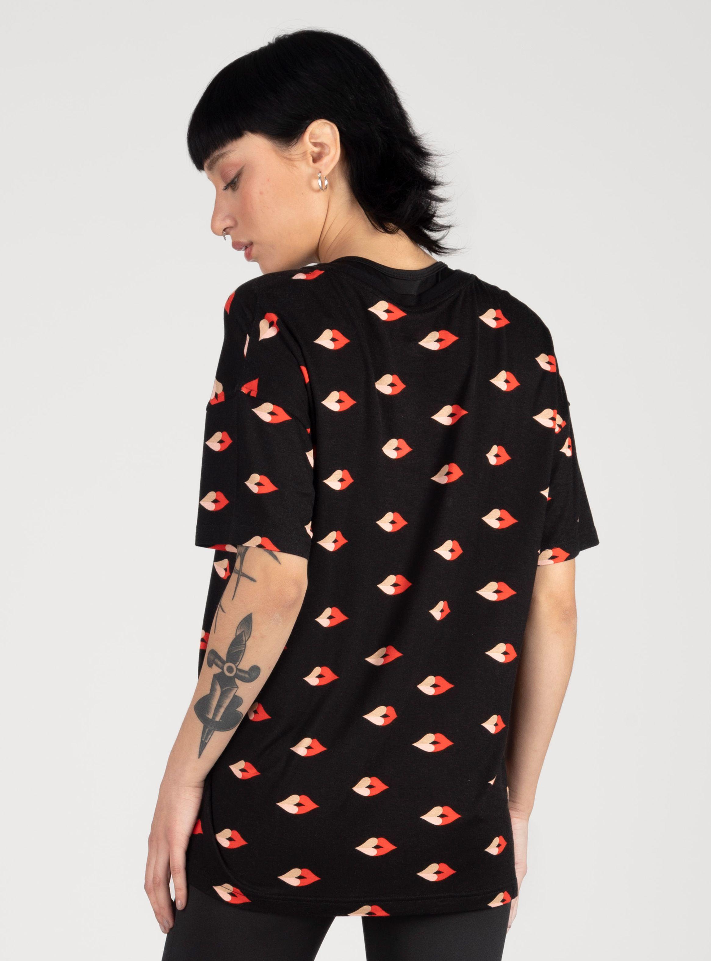 Polera Manga Corta Attitude Negro Mujer-1