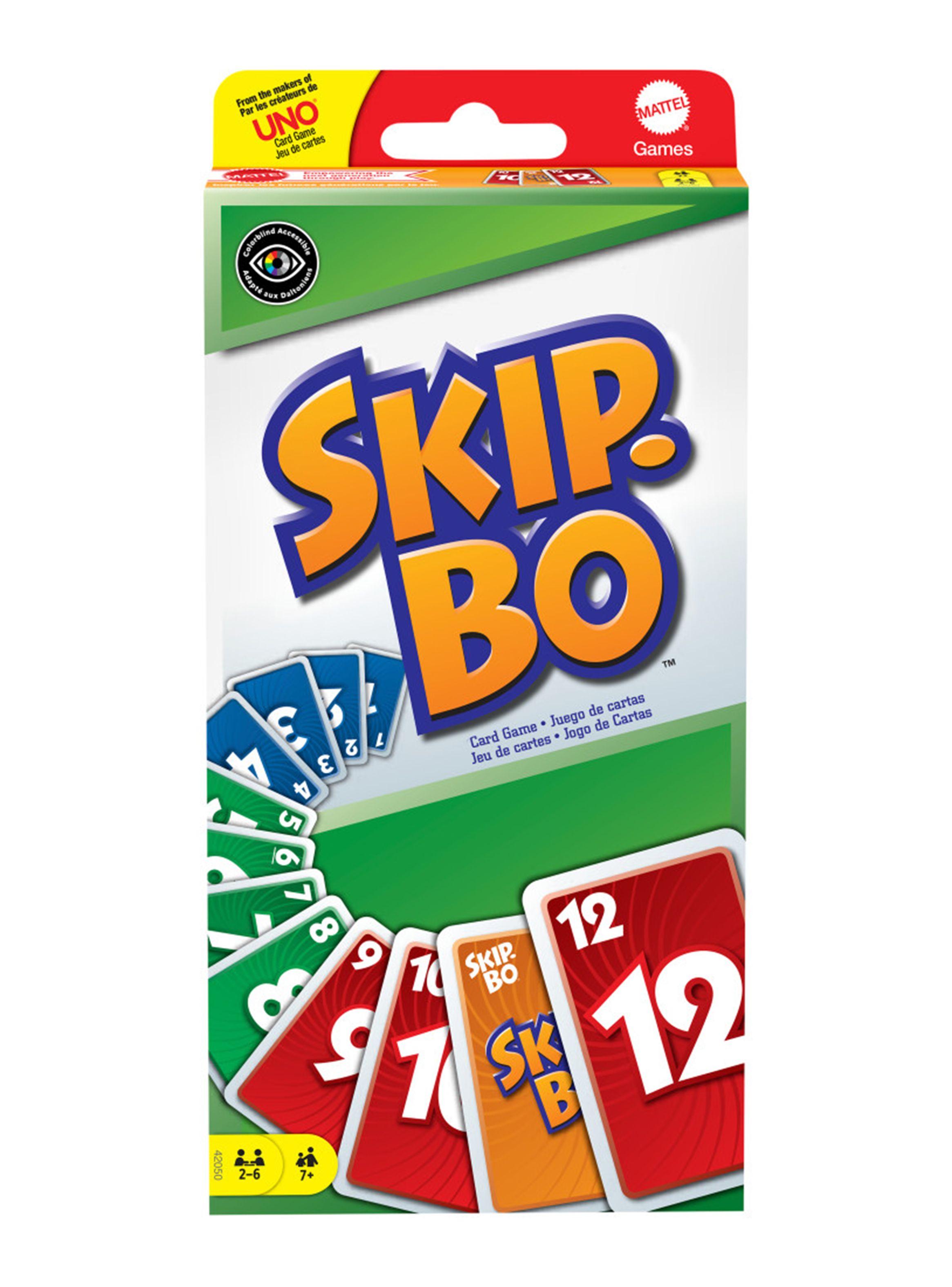 Juego de Cartas Skip-Bo Diversión Instantánea 162 Tarjetas-0