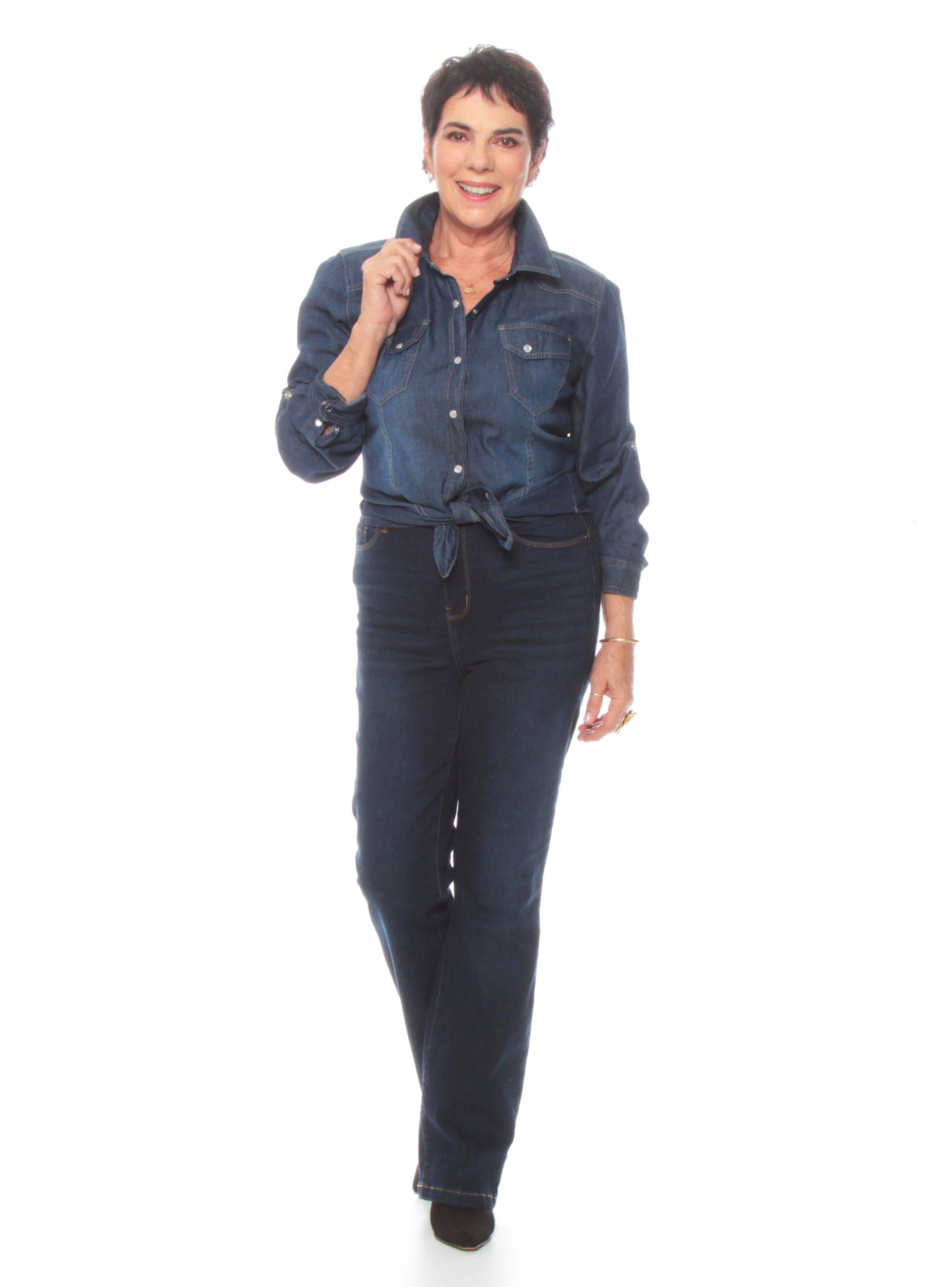 Blusa Ajustable Denim con Bolsillos y Tapeta-4