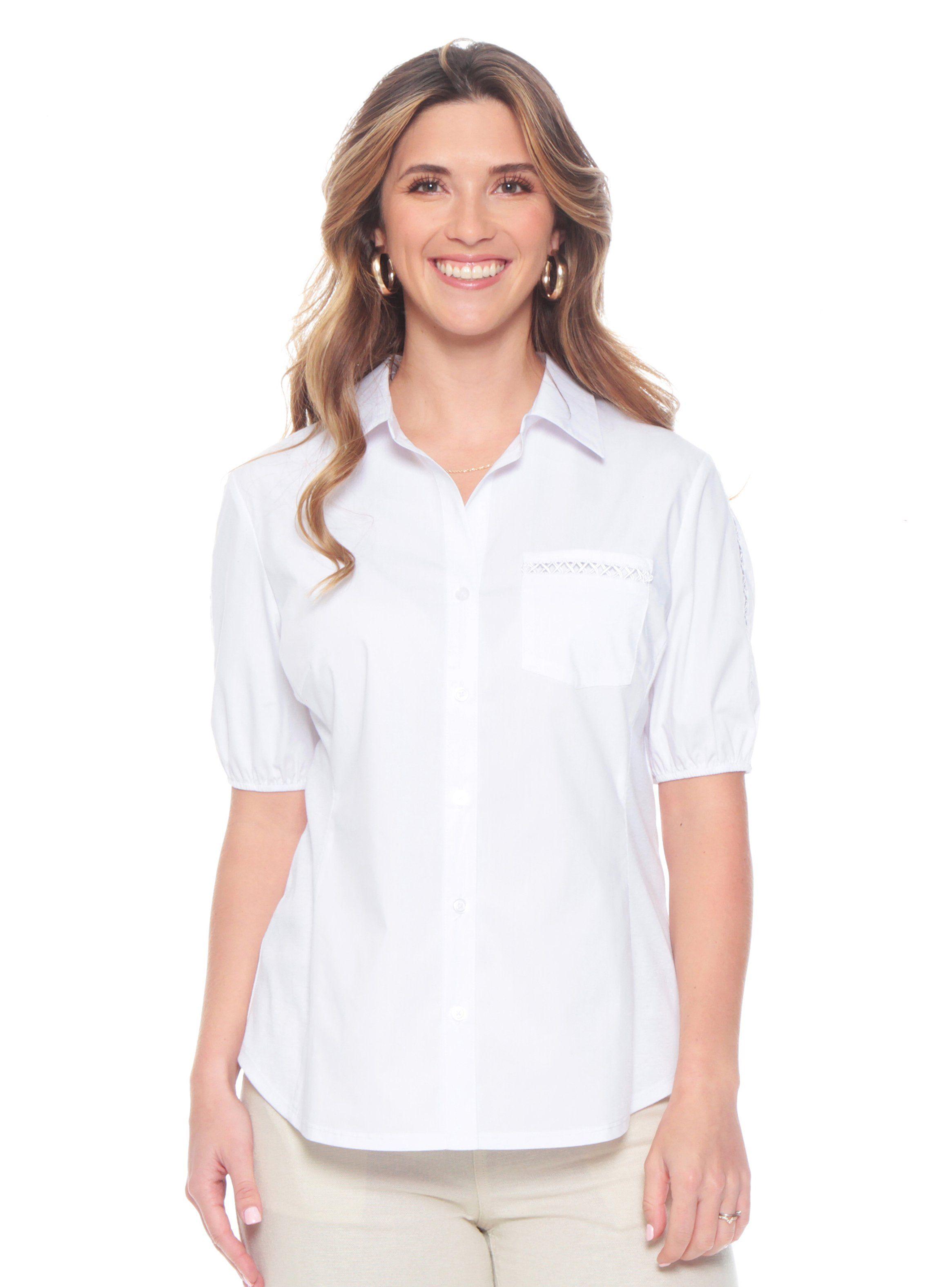 Blusa Abotonada con Aplicacion en Manga y Bolsillo-0