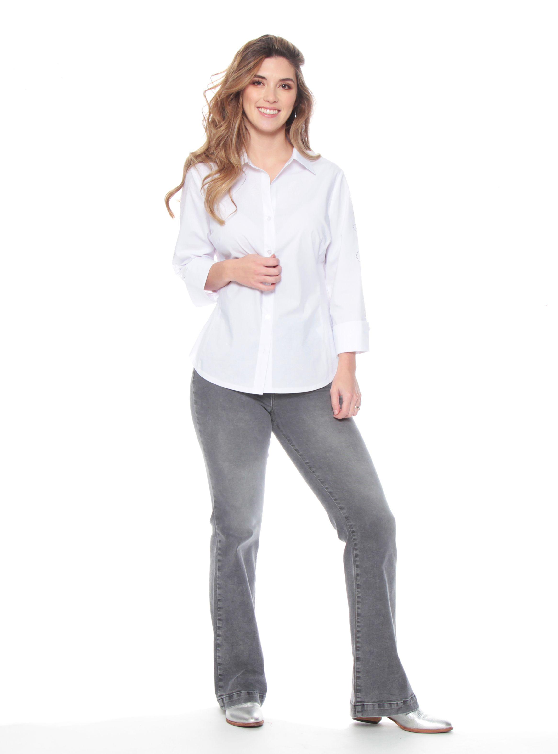 Blusa Manga Larga Sólido con Rib en Costado-4