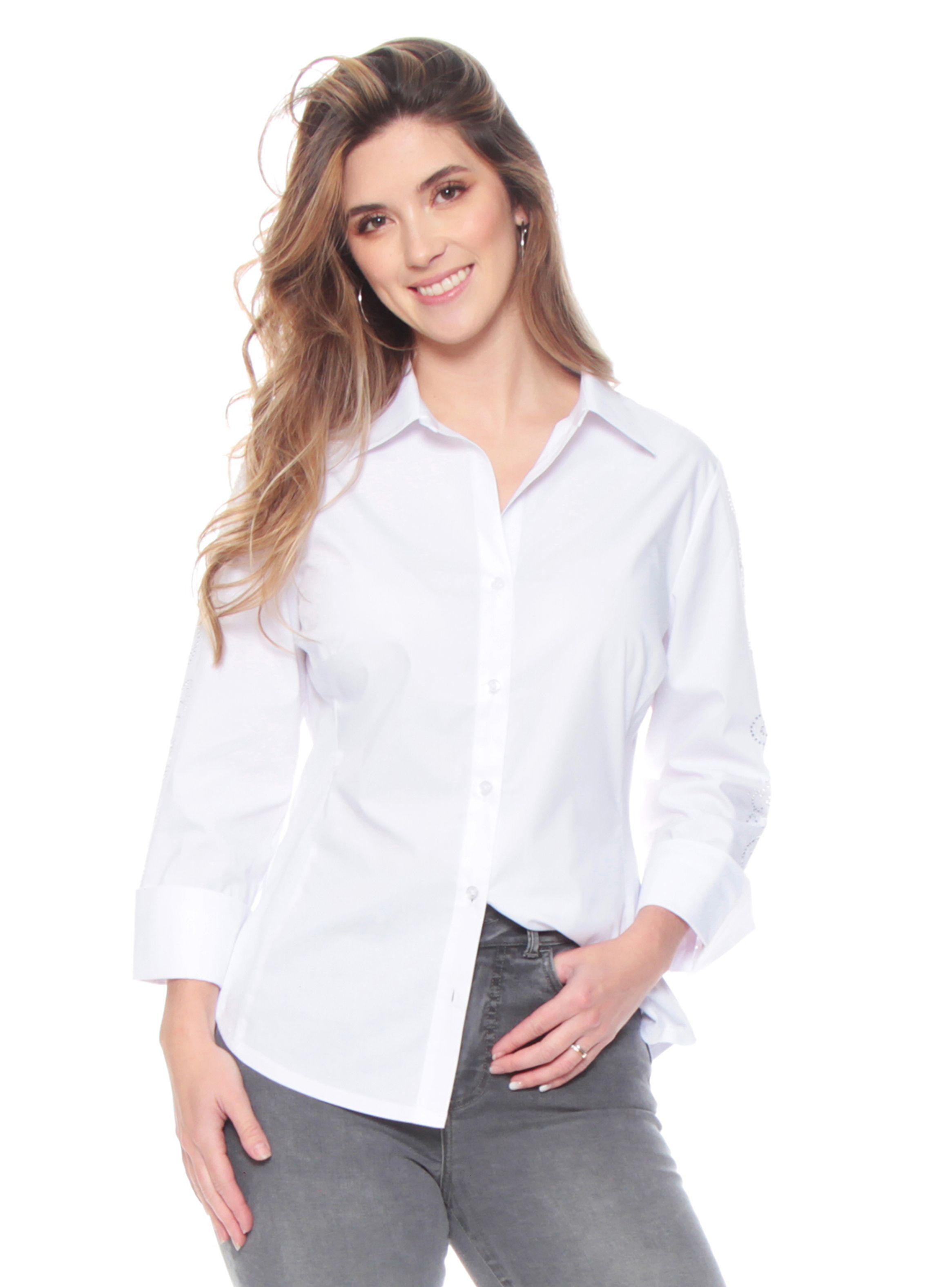 Blusa Manga Larga Sólido con Rib en Costado-2