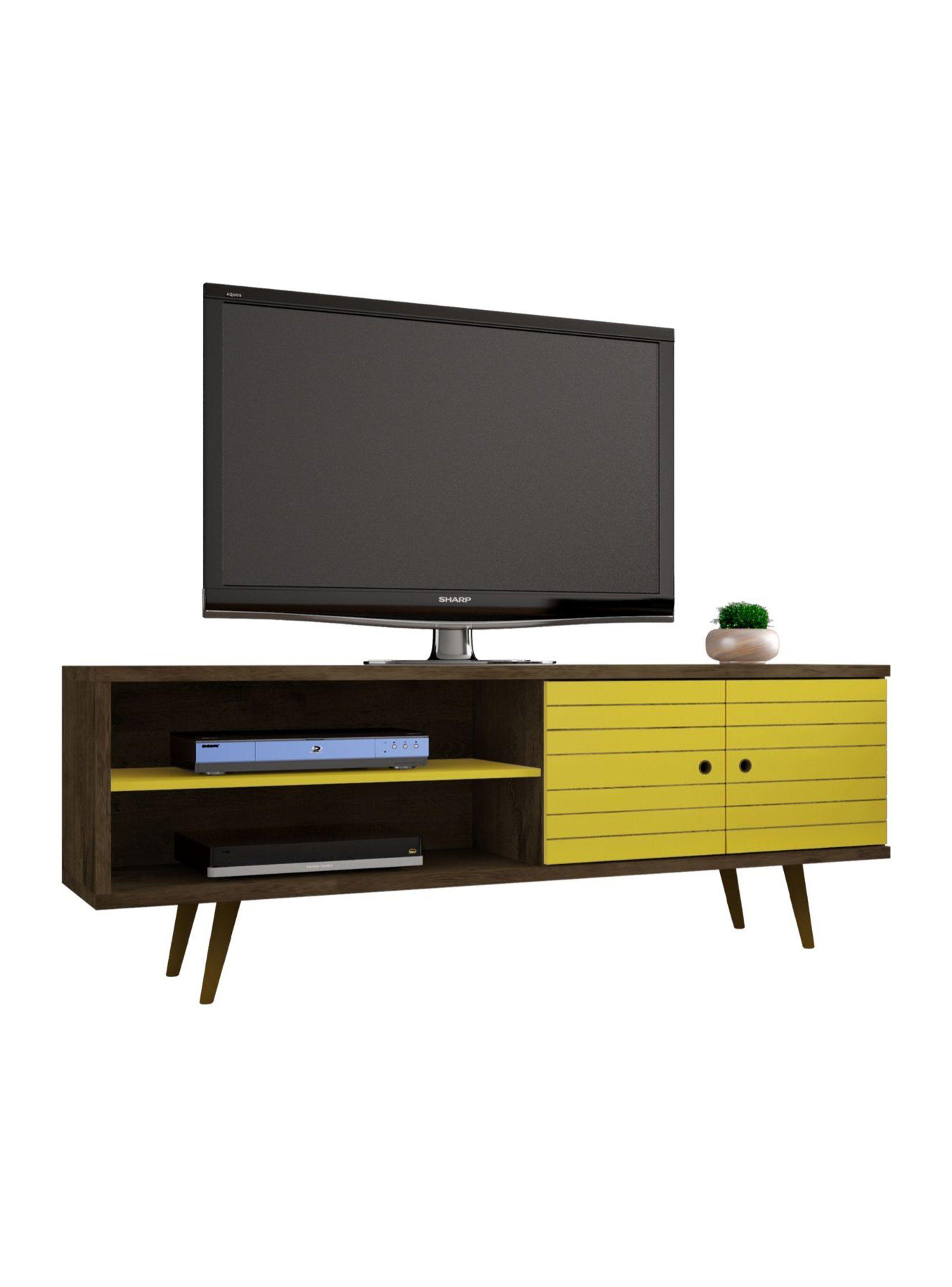 Rack Tv 70" Onix Blanco Invierno Canela Ripado-0