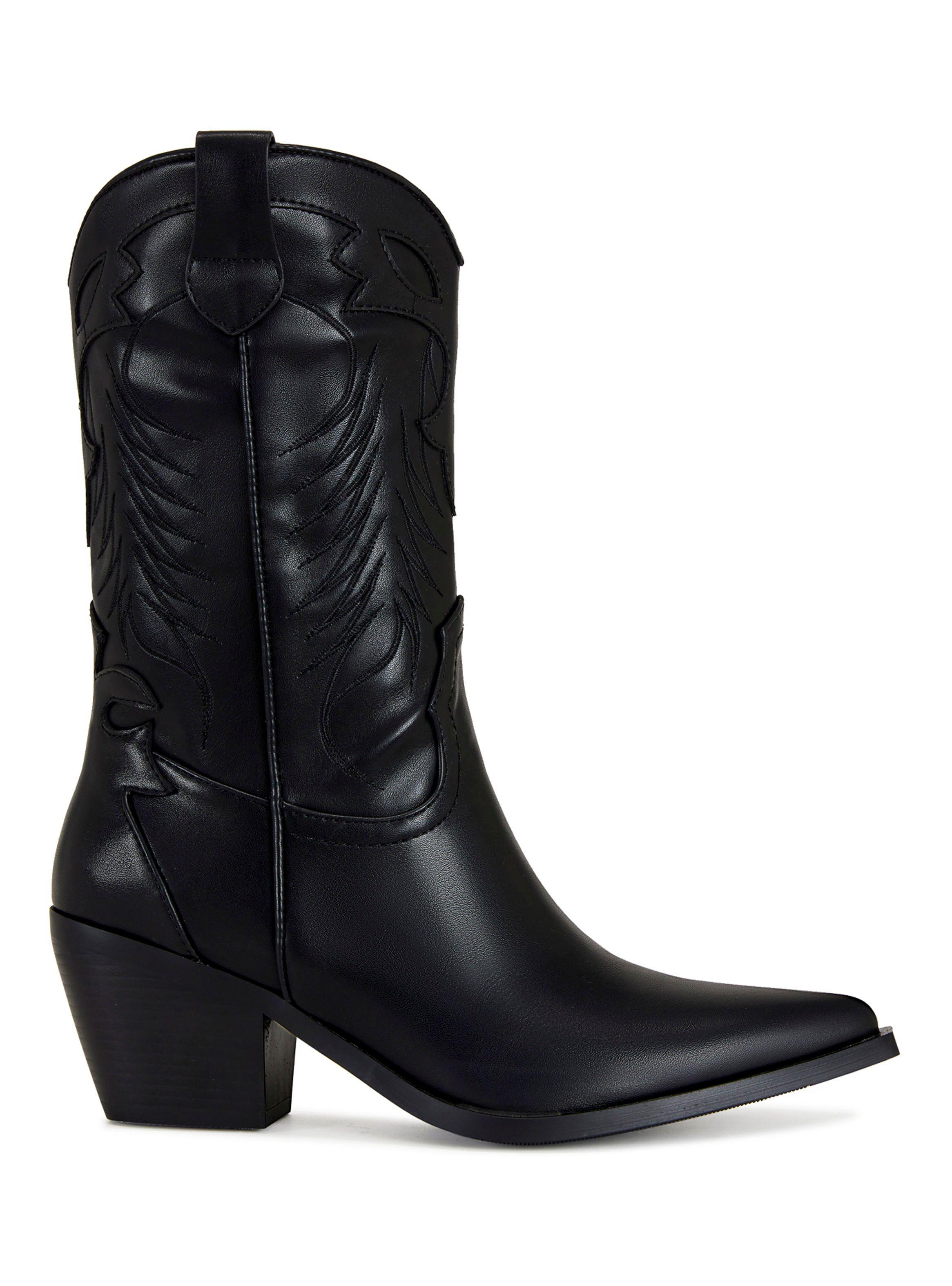 Bota Texana Bordana Mujer-0