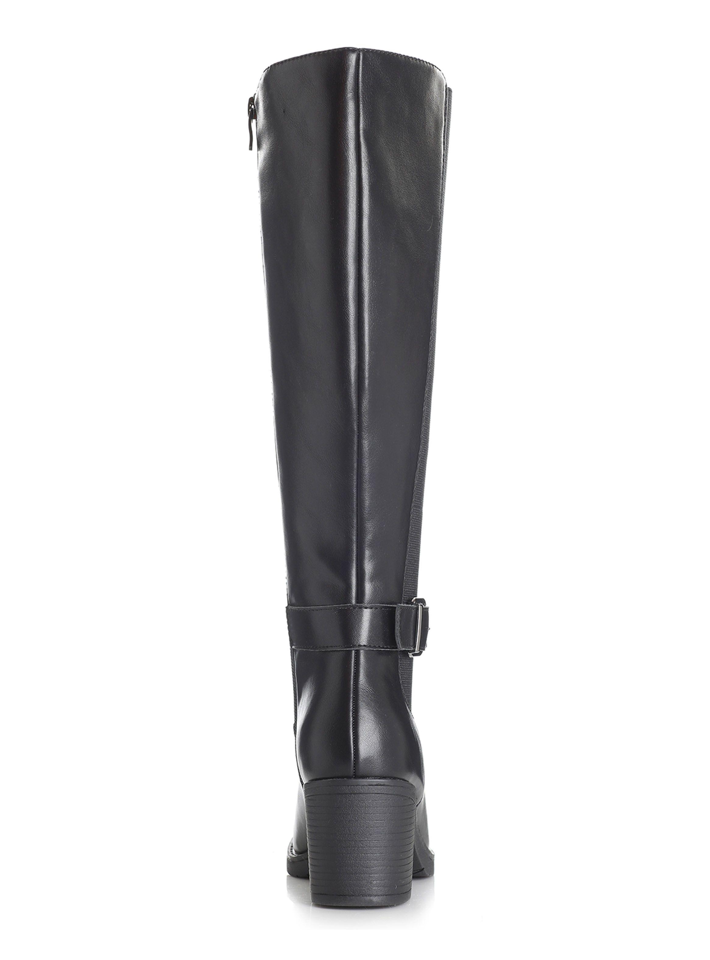 Bota Lisa Detalle Correa al Costado Mujer-3