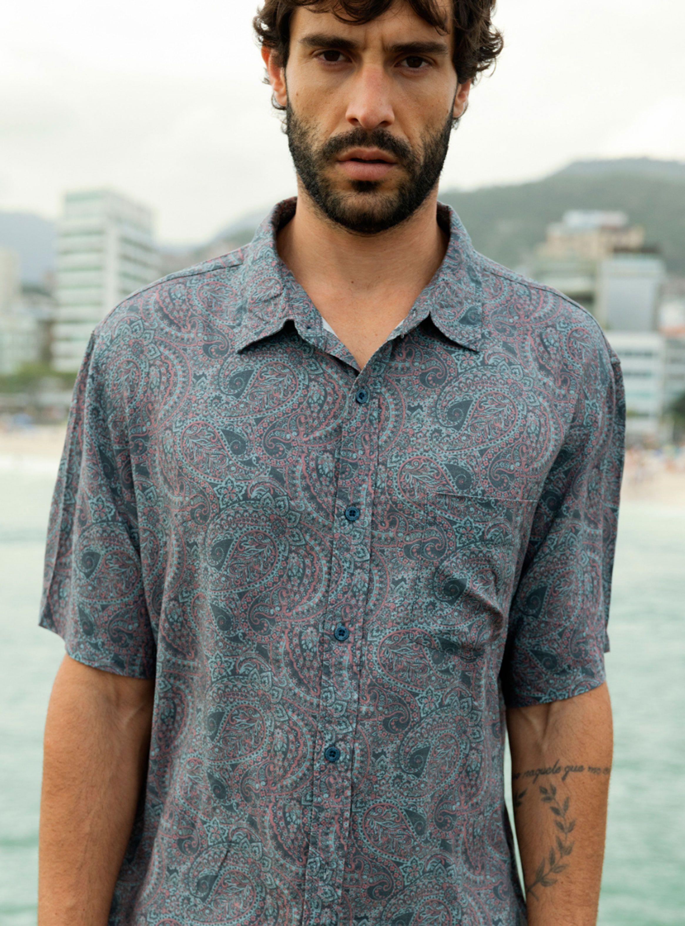 Camisa Mero Fibra Origen Natural Paisley-4