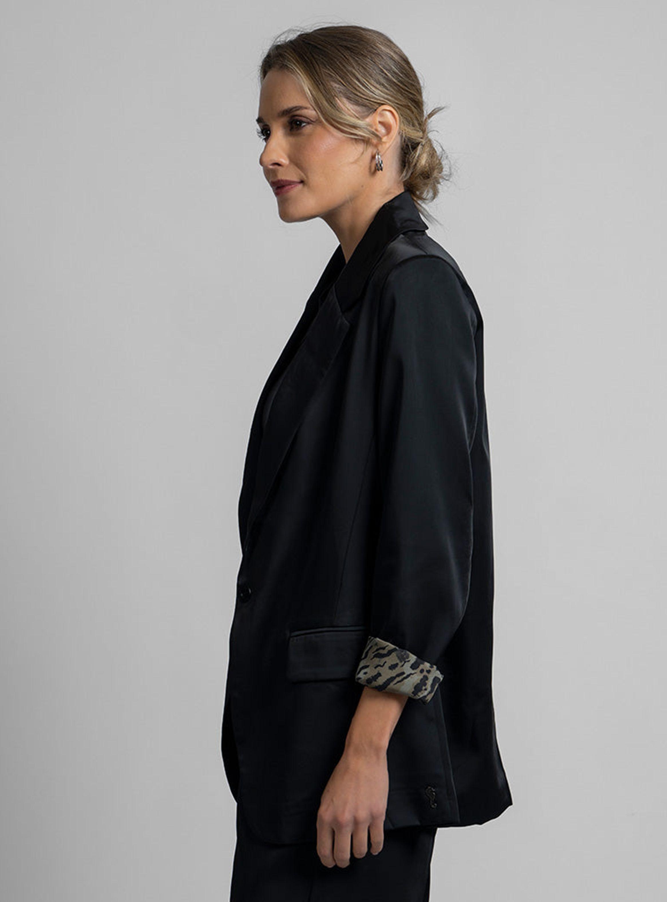 Blazer Satín Ara Negro-1