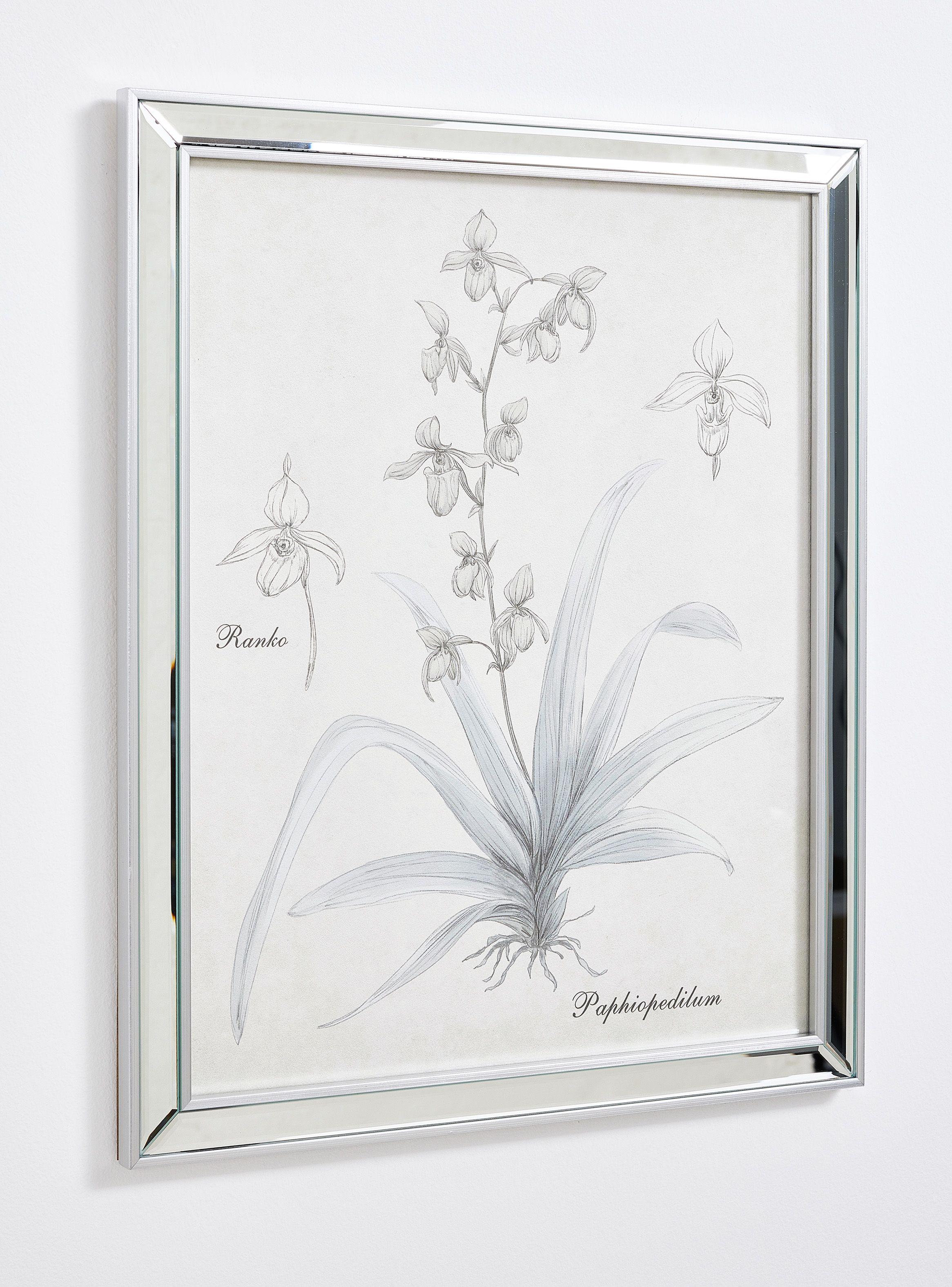 Cuadro Espejo Flores 1 50 x 40 cm-1