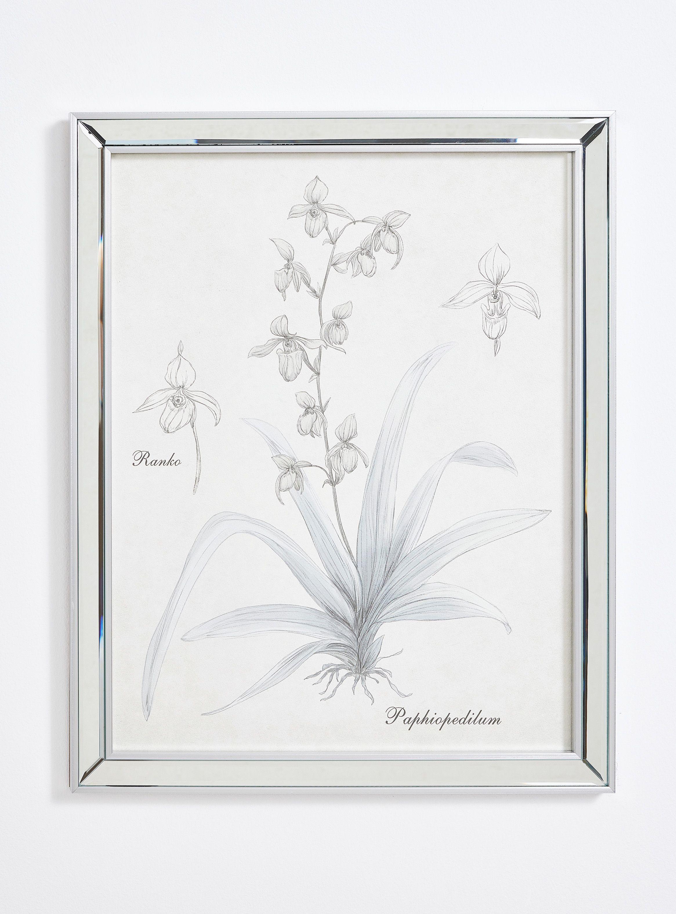 Cuadro Espejo Flores 1 50 x 40 cm-0