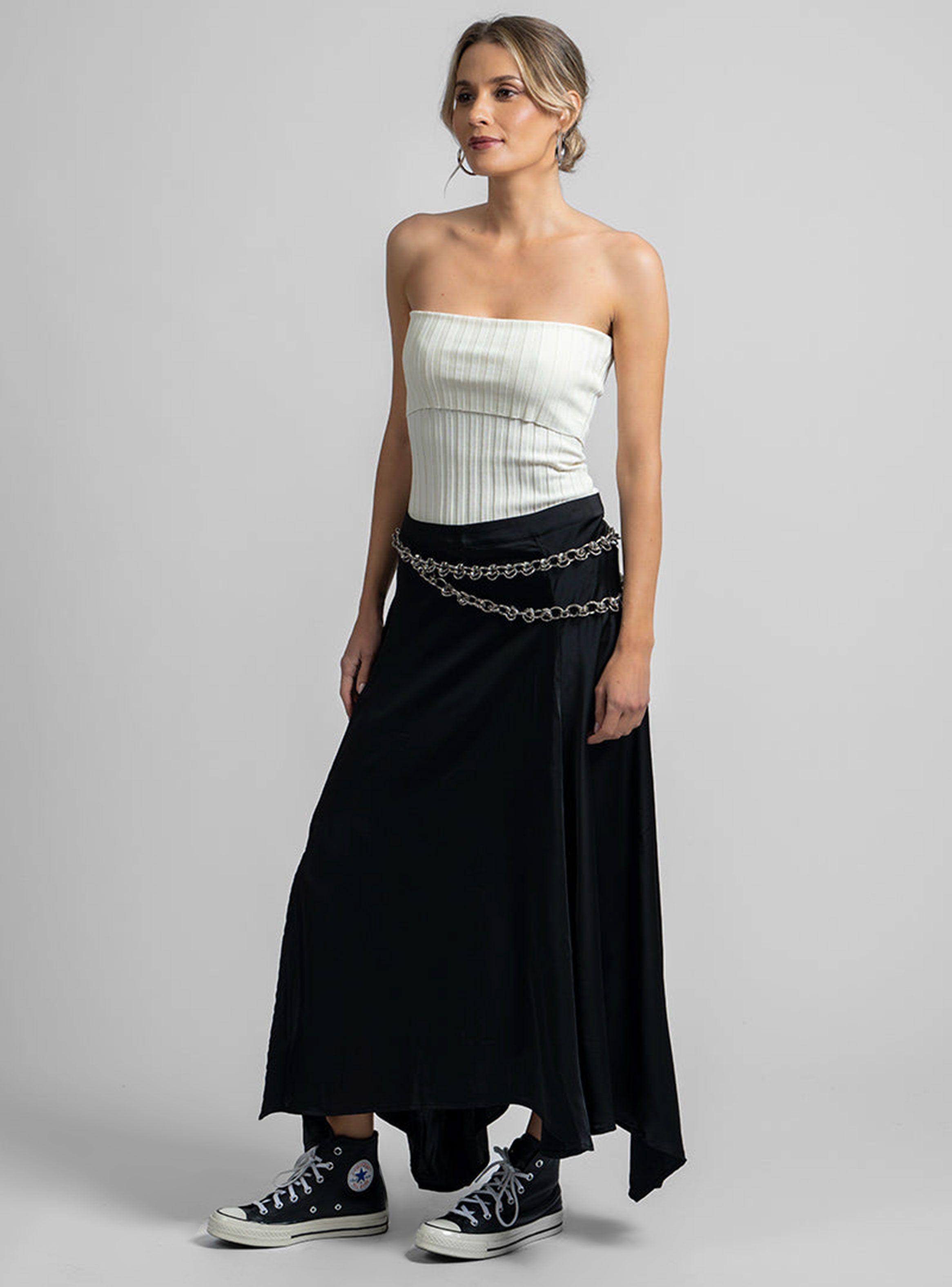 Polera Caro Strapless Rib Blanco-3