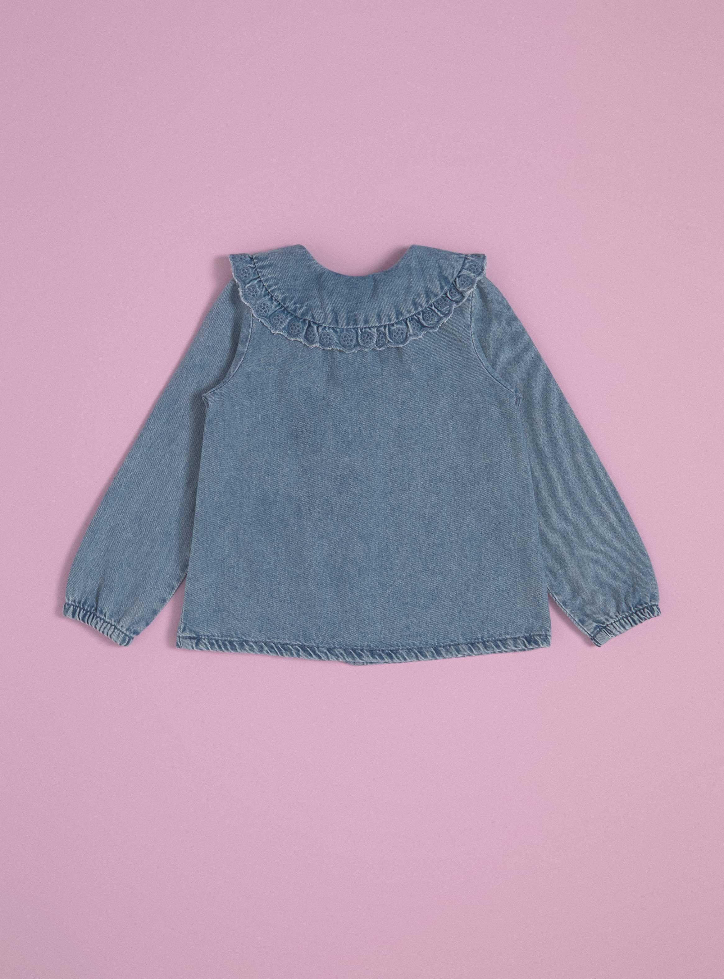 Blusa Denim Cuello Bobo-3