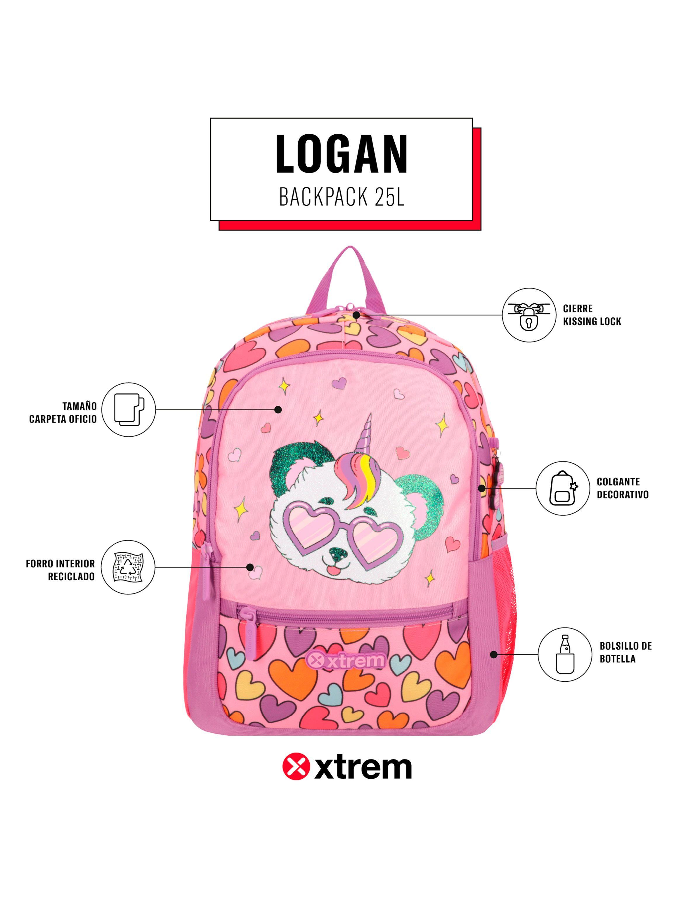 Mochila Logan 5Xt Panda Rosado-1