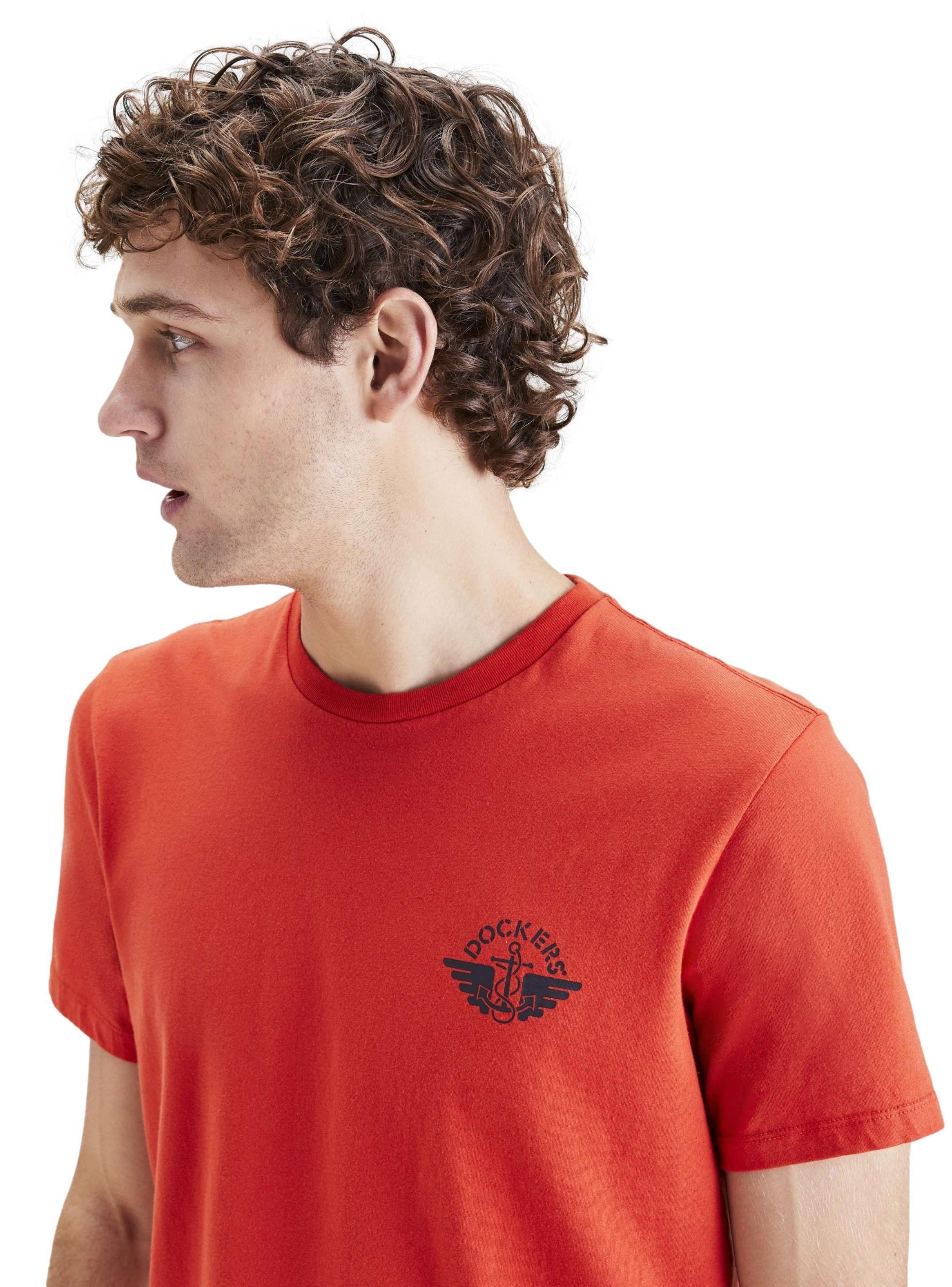 Polera Crew Neck Slim Fit Logo Roja-3