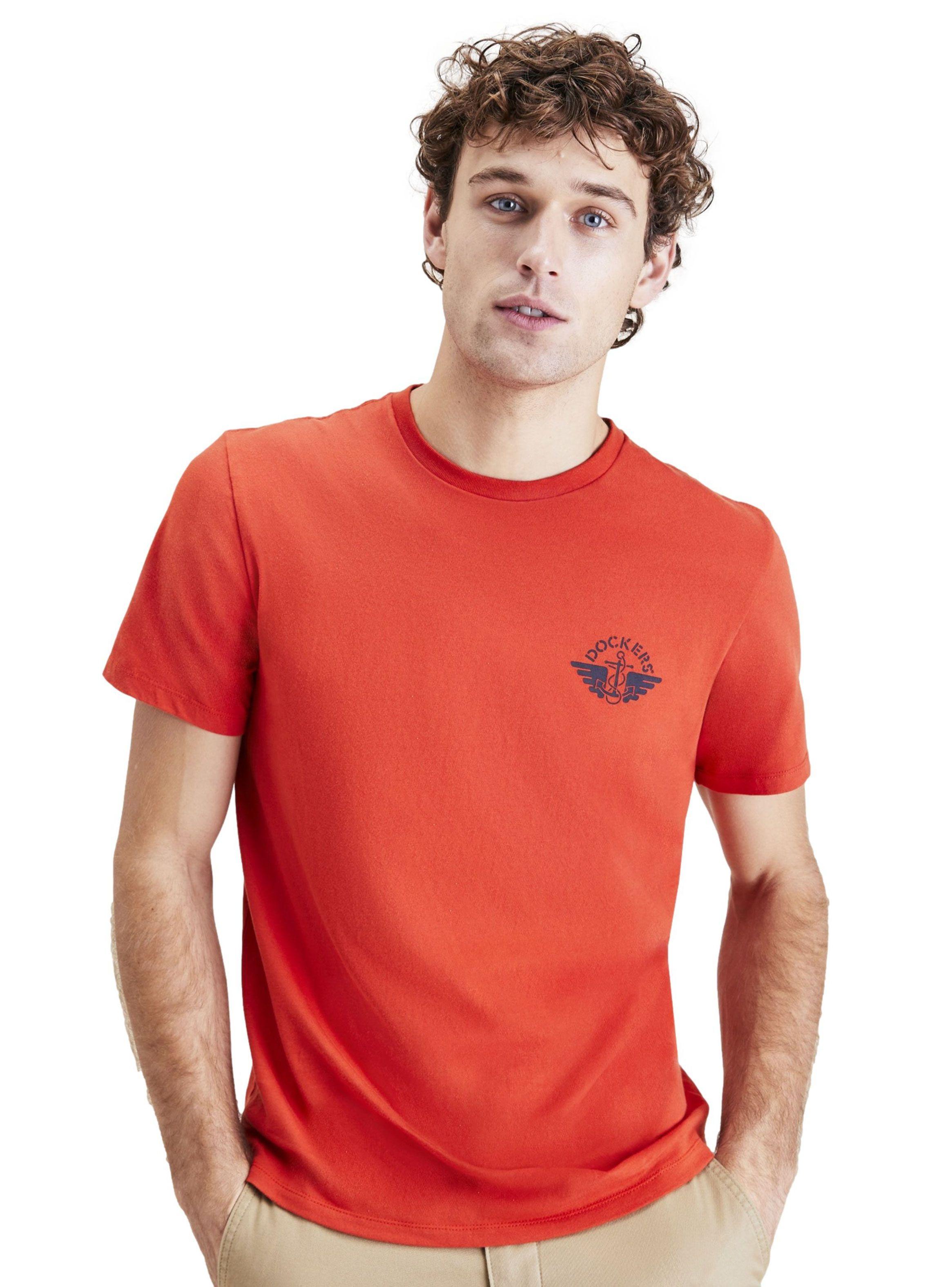 Polera Crew Neck Slim Fit Logo Roja-0