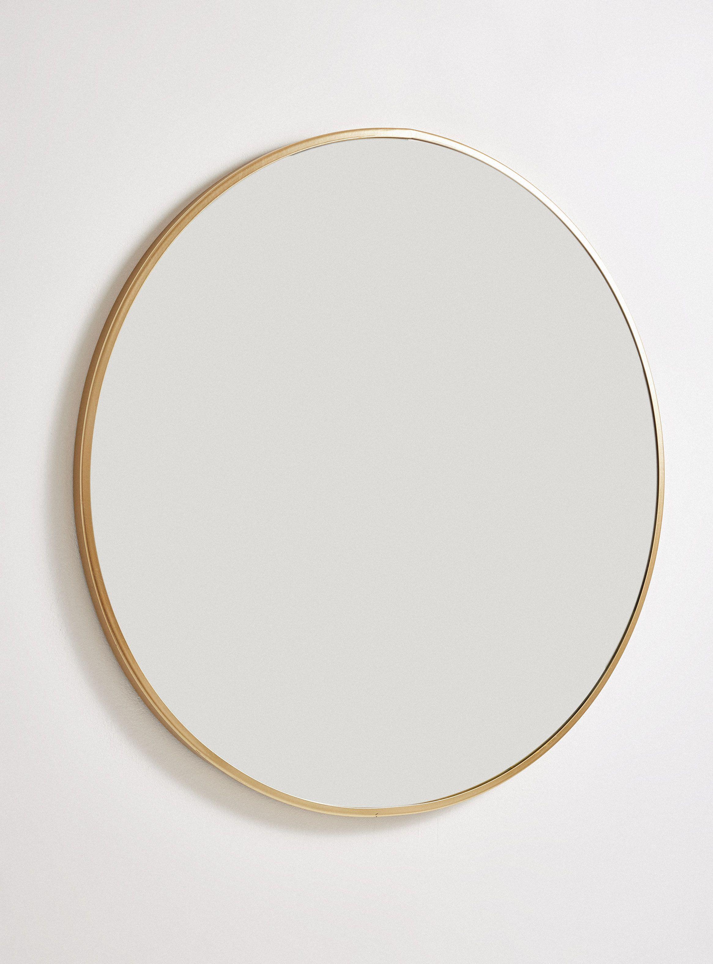 Espejo Redondo Dorado 80 x 80 cm-1