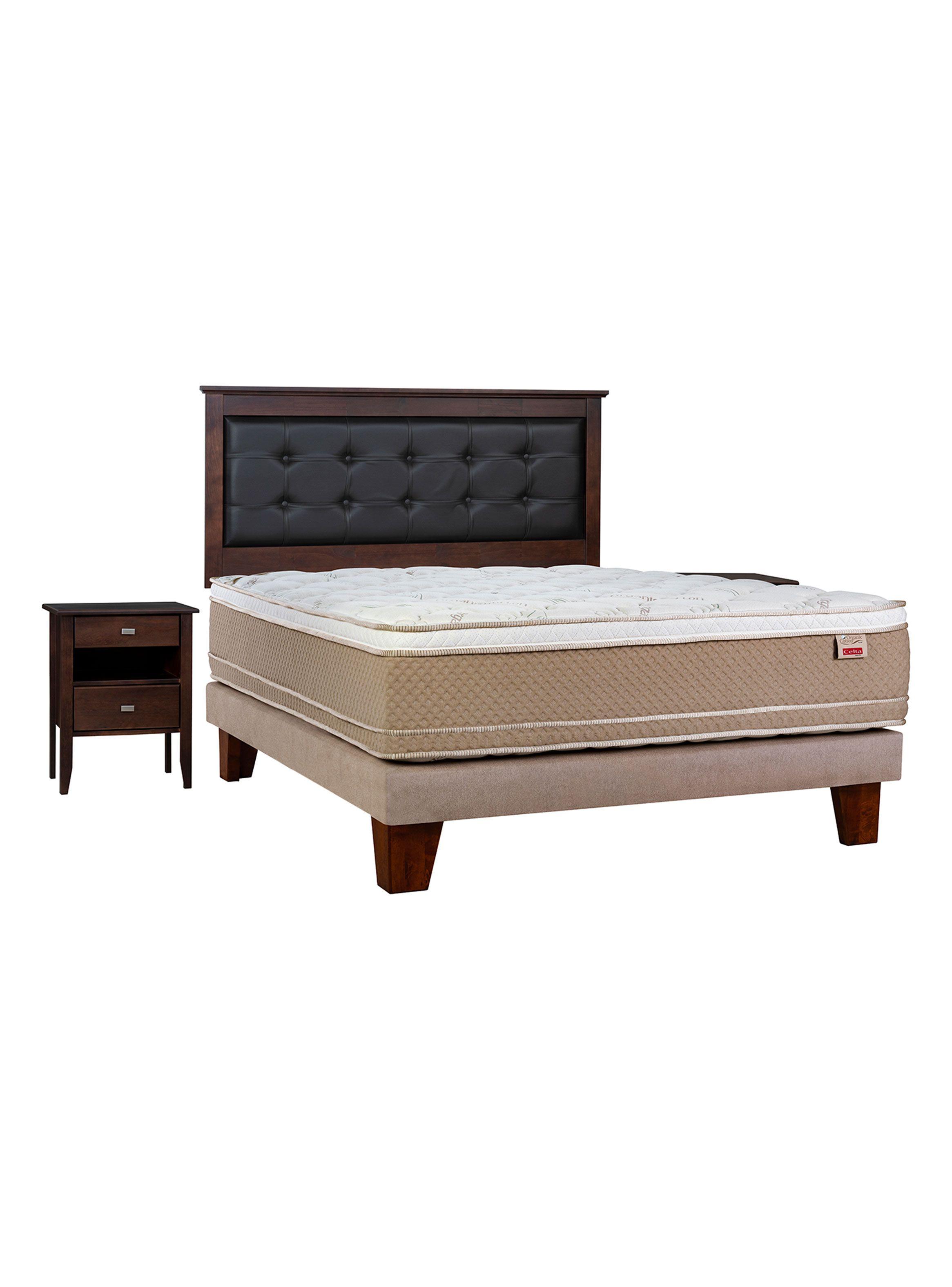 Cama Europea Cotton Organic 2 Plazas + Set Toledo-0
