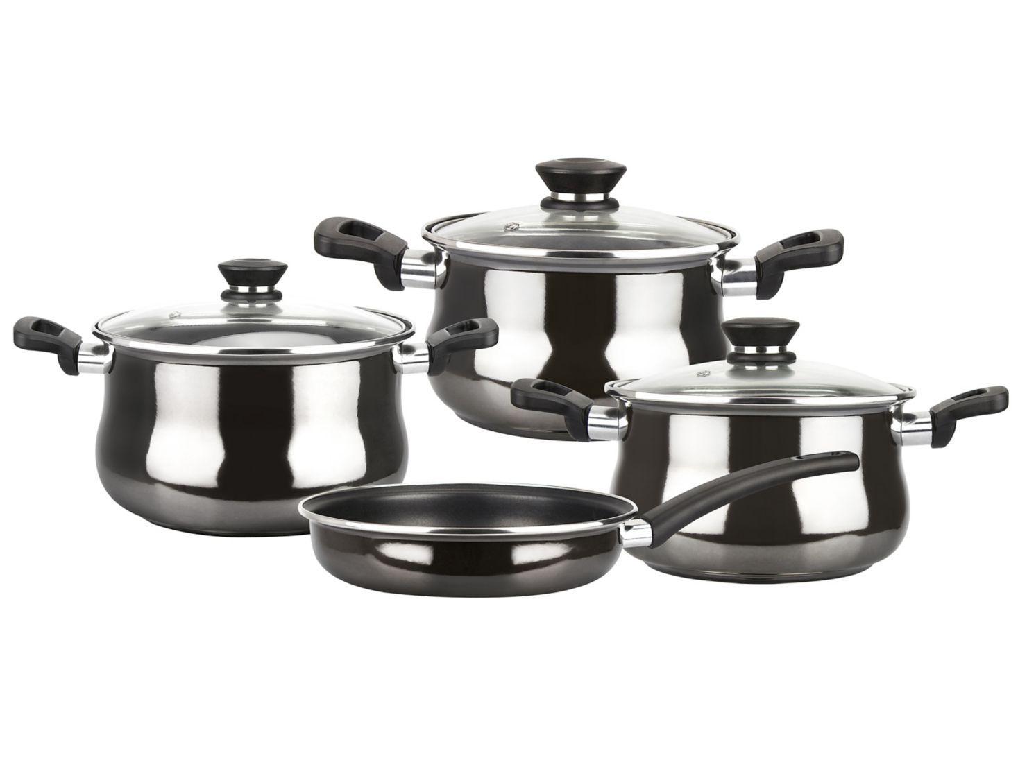 Batería de Cocina Acero 7Pzs Zafiro Negra-1