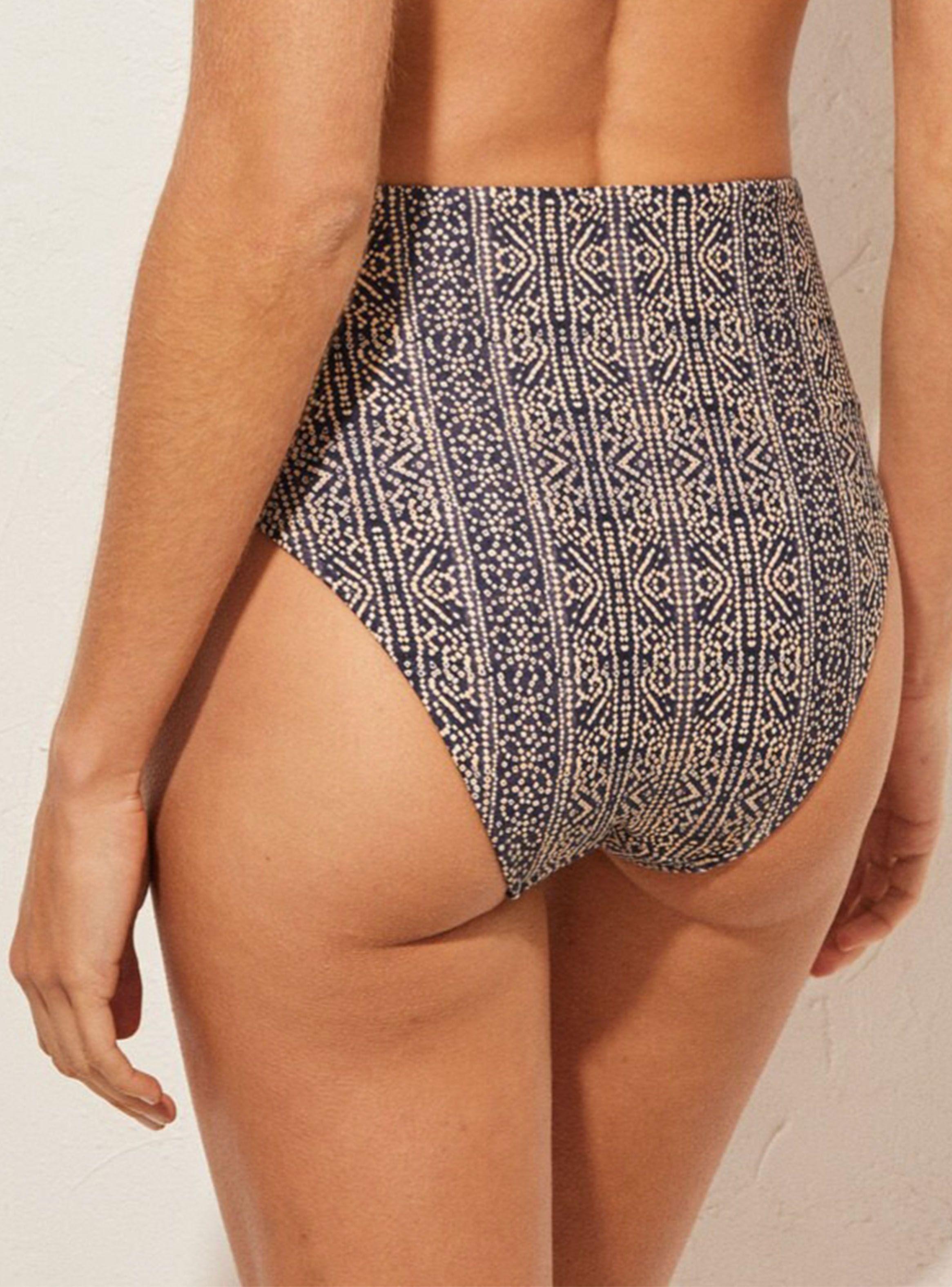 Calzón Bikini Alto Cruzada Estampado-1