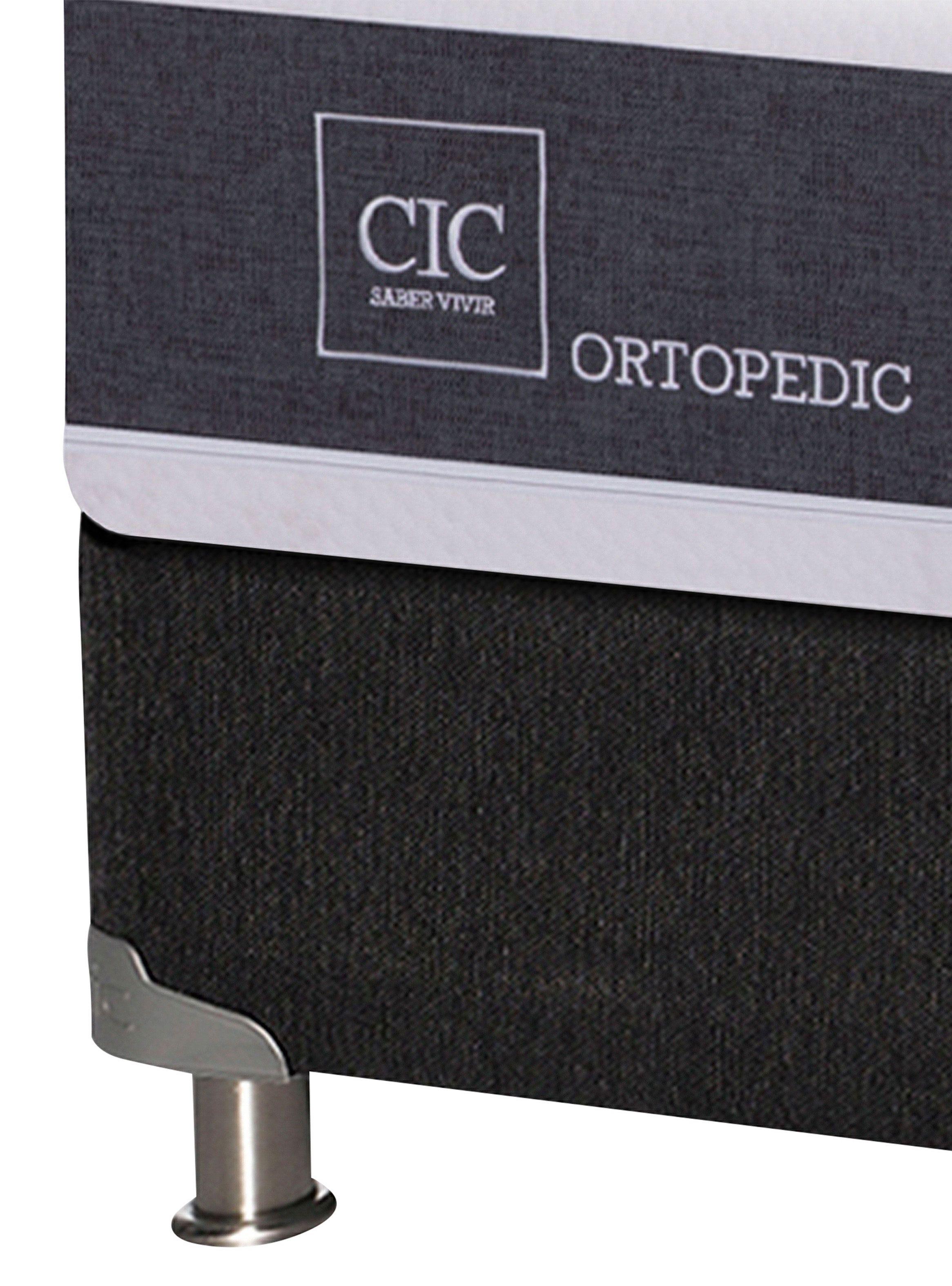 Box Spring New Ortopedic B5 Black 1.5 Plazas + Set Muebles New Torino Café-3