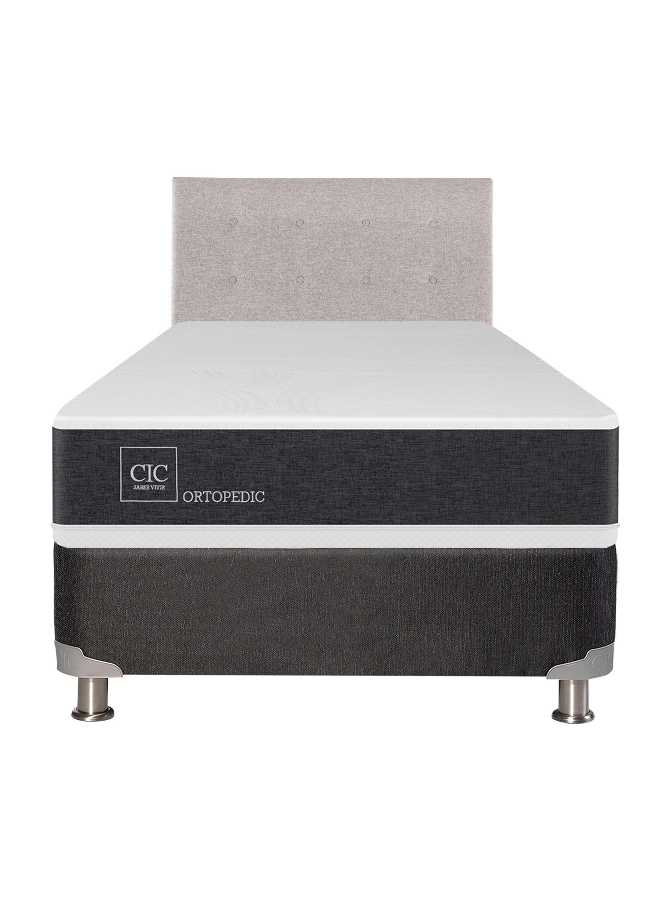 Box Spring New Ortopedic B5 BK 1.5 Plazas + Respaldo Tigris-1