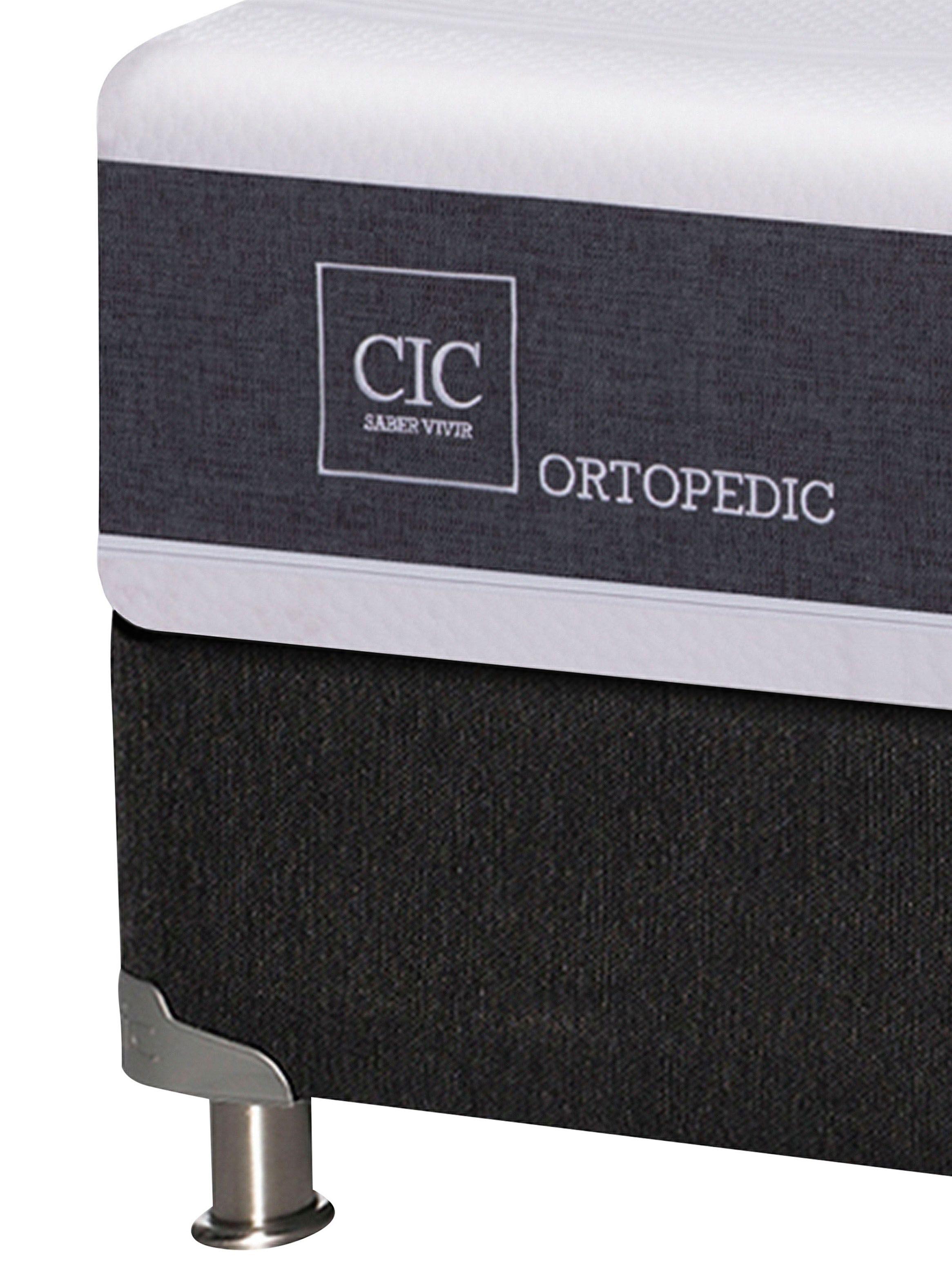 Box Spring New Ortopedic B5 Black 2 Plazas Base Normal + + Set Muebles Tigris-3