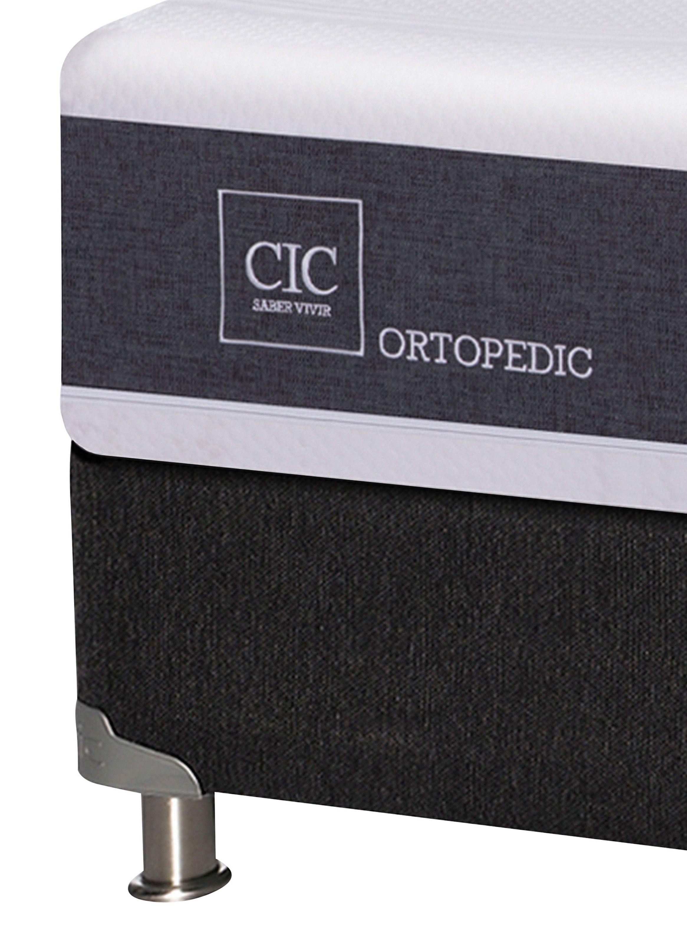 Box Spring New Ortopedic B5 Black 2 Plazas Base Dividida + Respaldo Eufrates-3