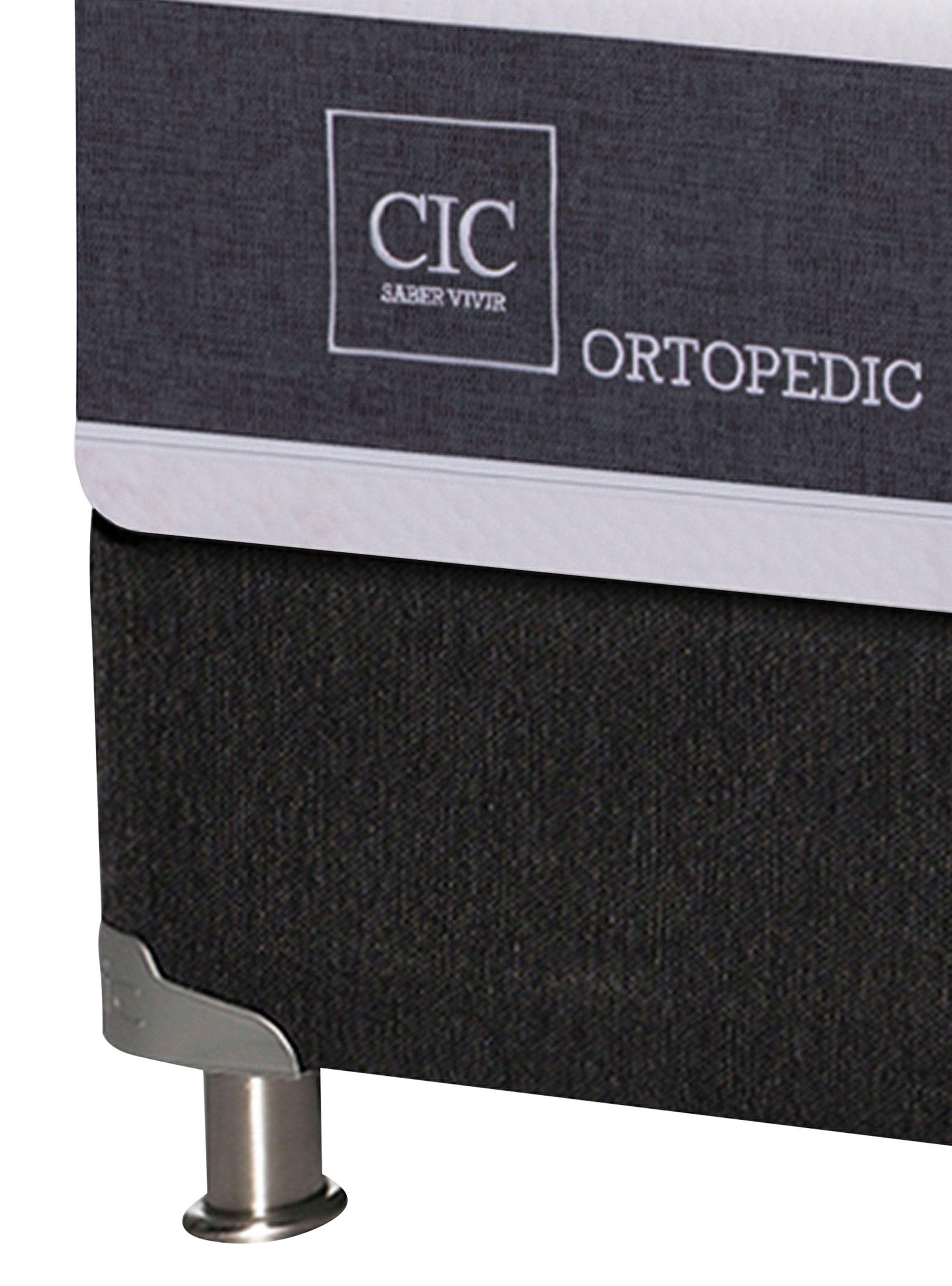 Box Spring New Ortopedic B5 Black 2 Plazas Base Normal Eufrates Sin Textil-2