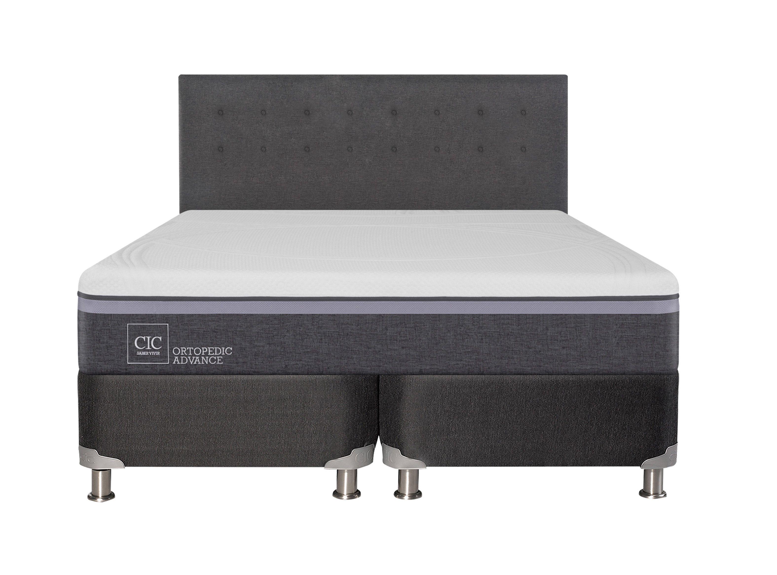 Box Spring Ortopedic Advance B5 Black King + Respaldo Eufrates-1