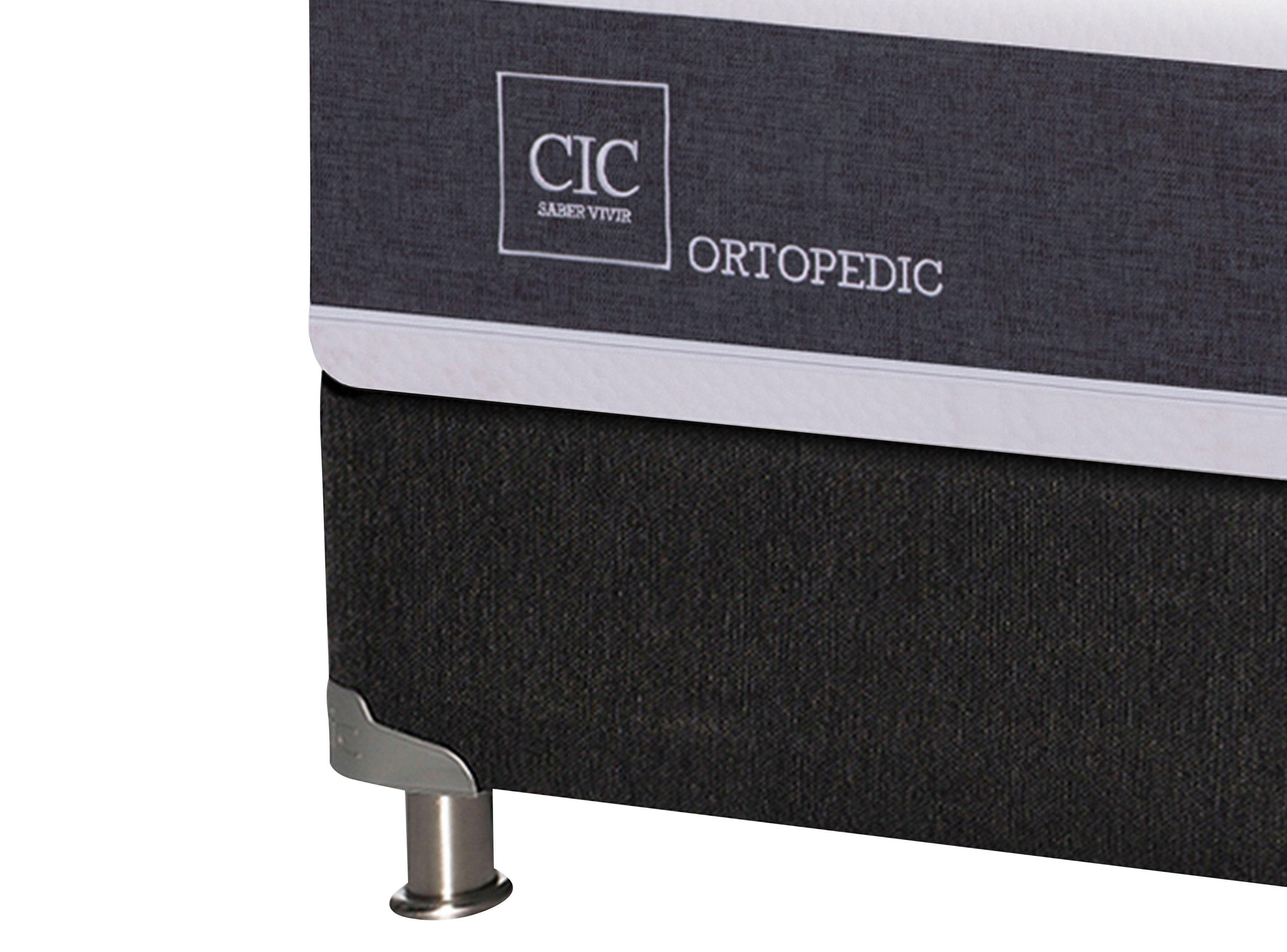 Box Spring New Ortopedic B5 Black 2 Plazas + Respaldo Baker-1