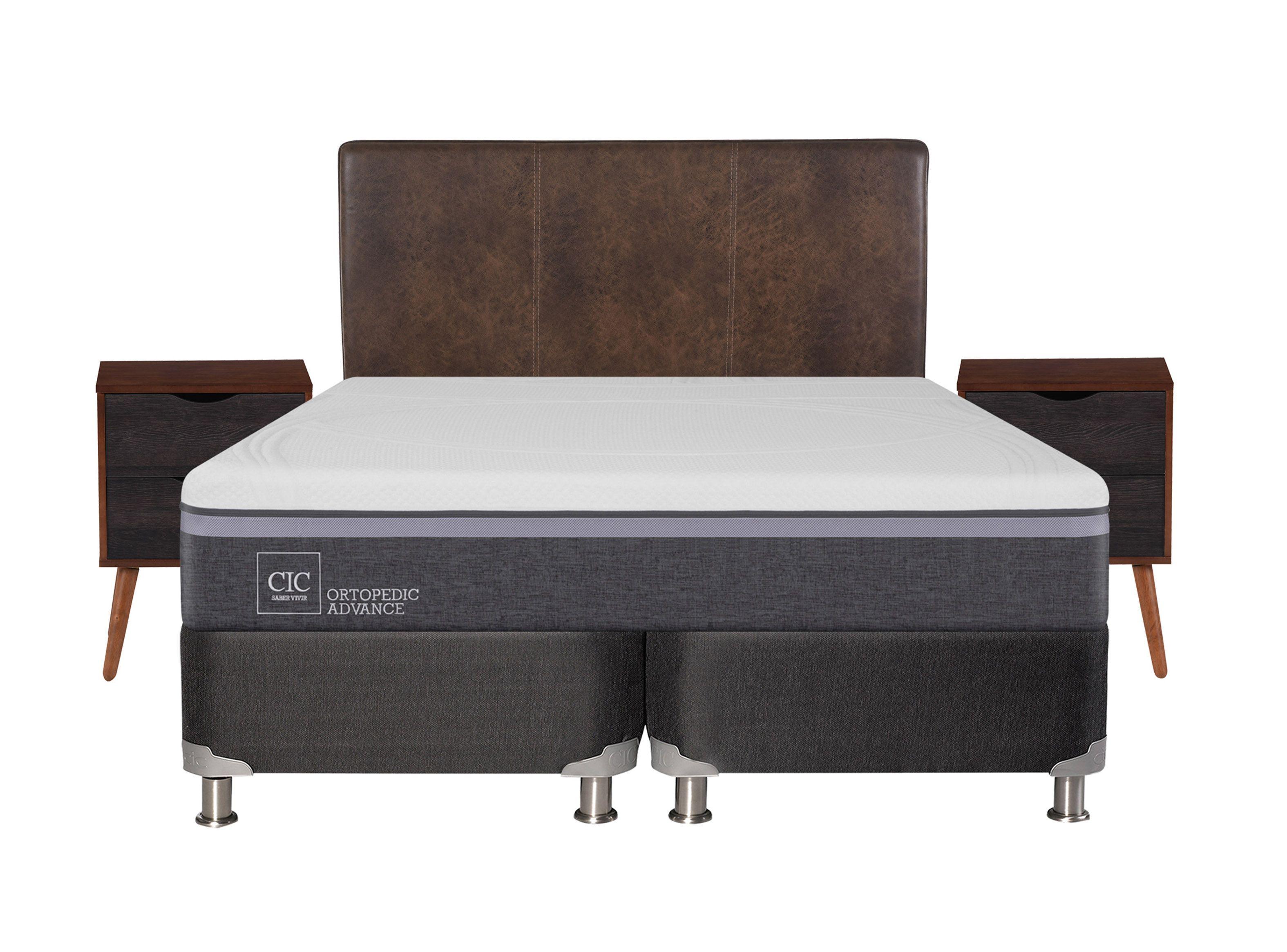 Box Spring Ortopedic Advance B5 Black King + Set Muebles Baker-1