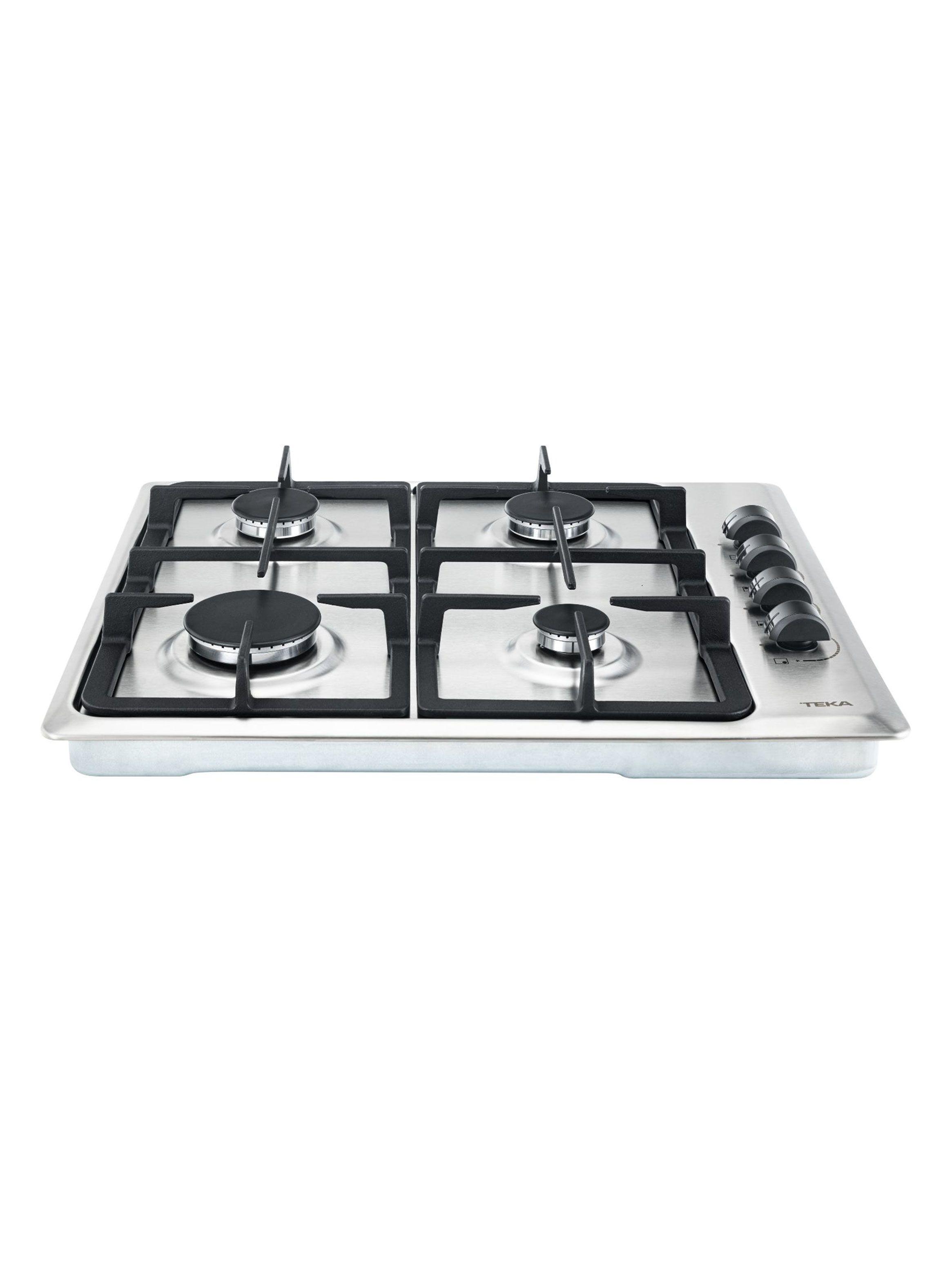 Encimera a Gas 4 Quemadores HLX640 Inox Parrilla FF-2
