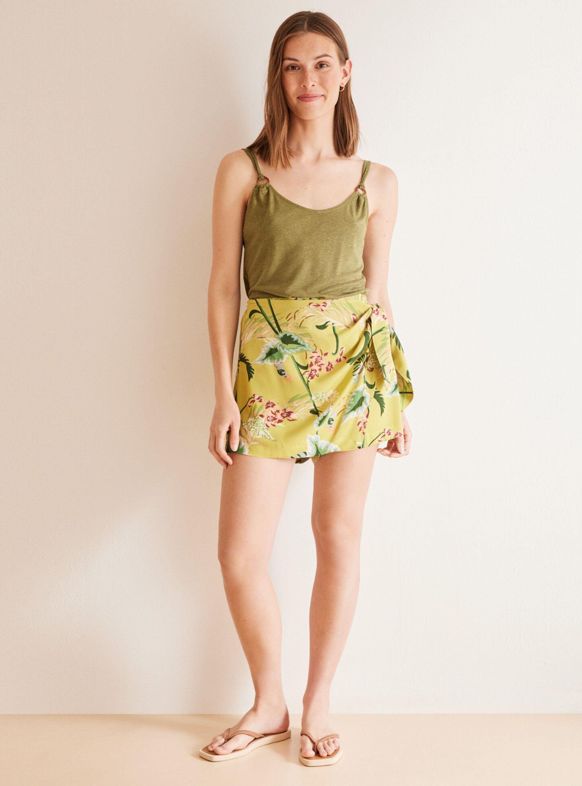 Polera Tirantes Kaki Lino-3