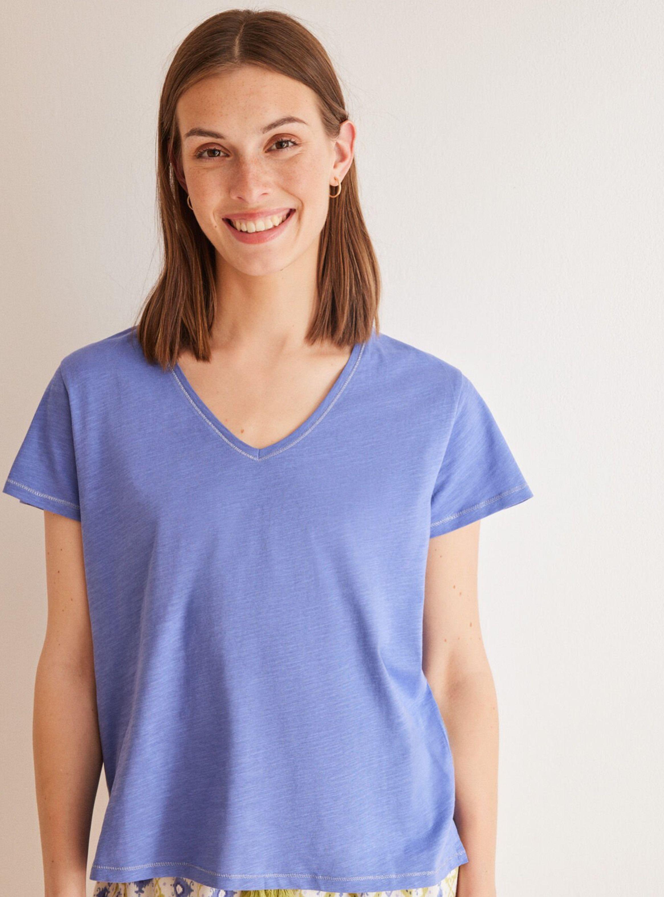 Polera Algodón Flamé Cuello V-1