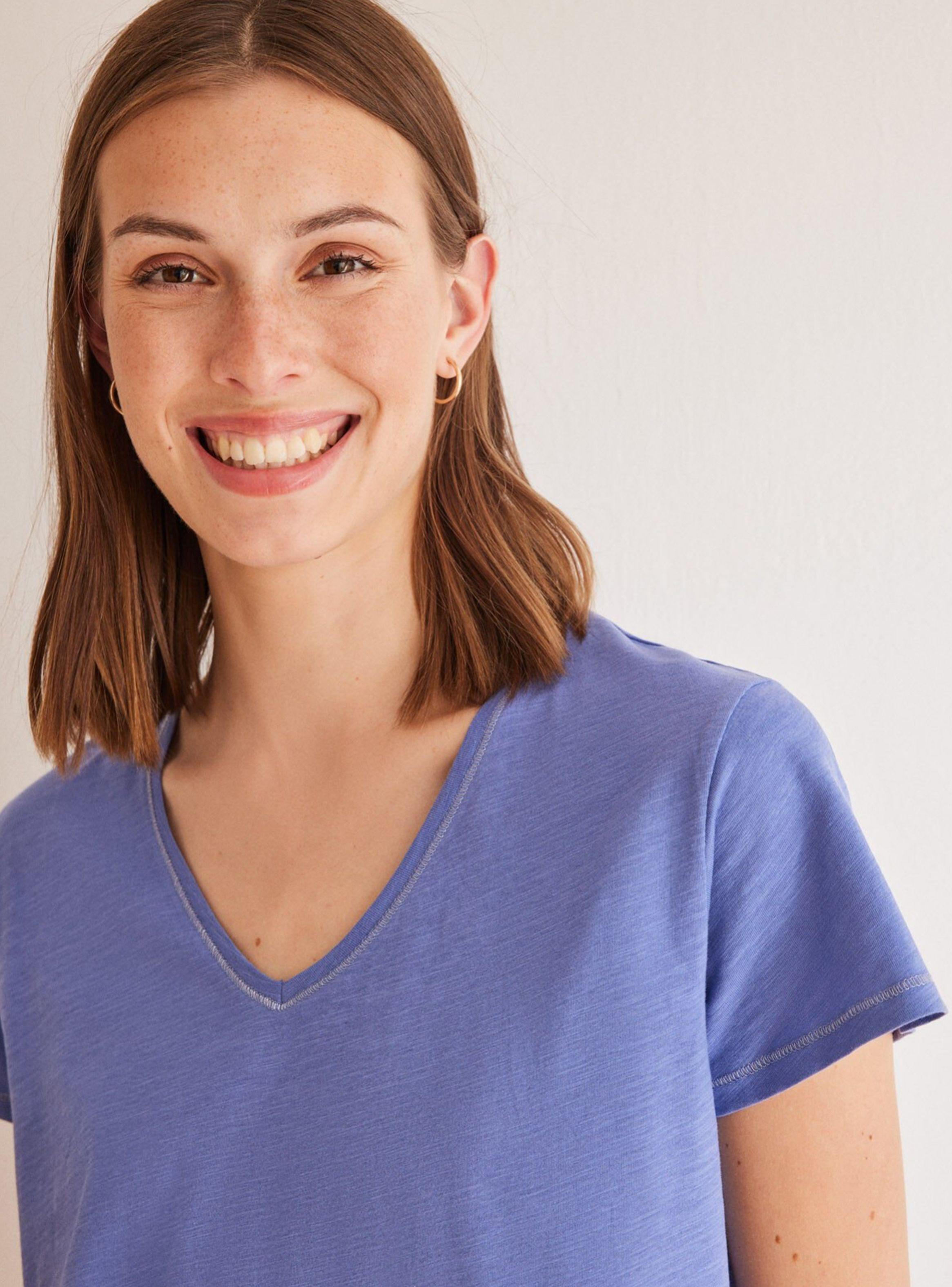 Polera Algodón Flamé Cuello V-2