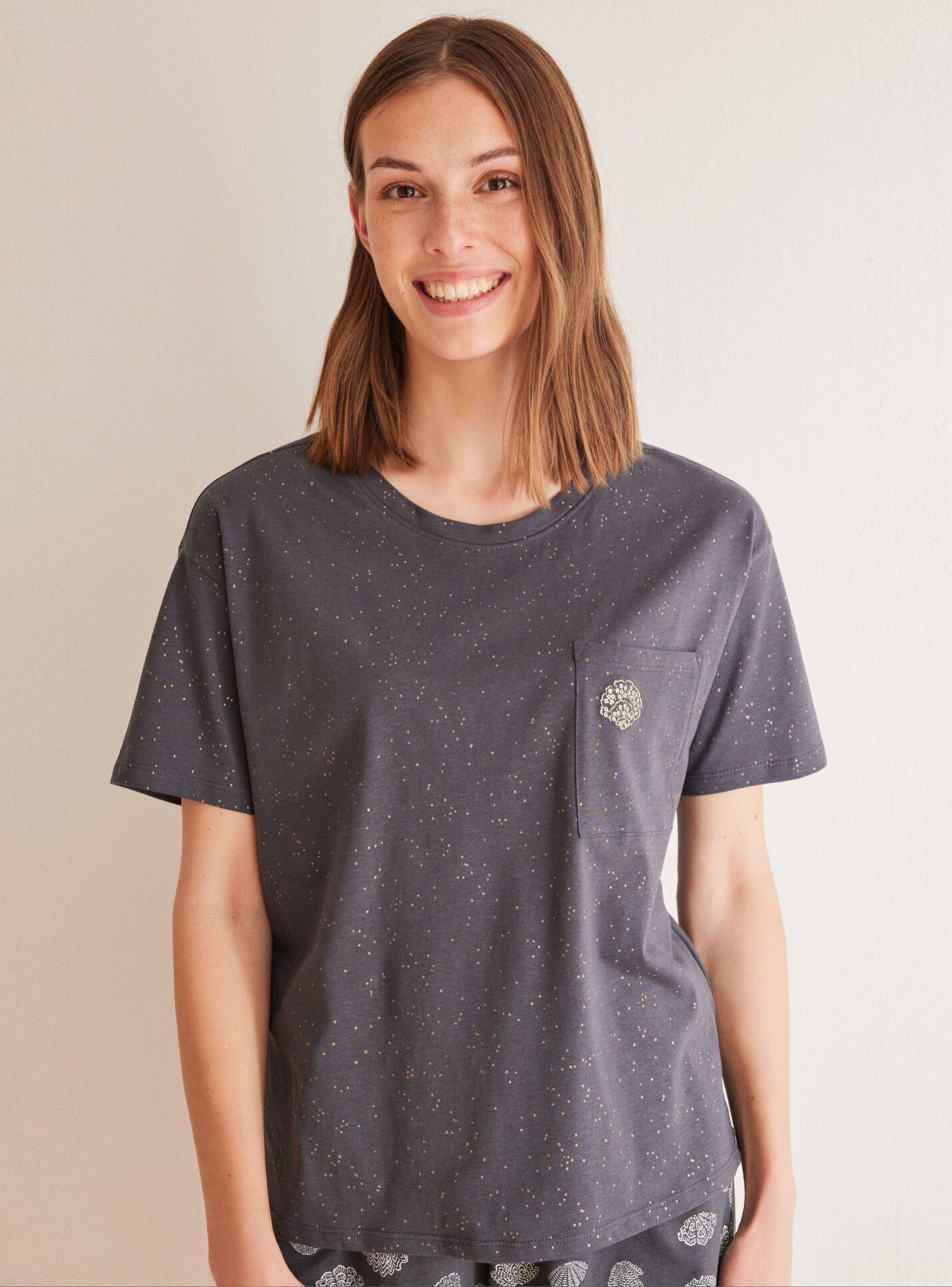 Pijama Corto Algodón Conchas-1