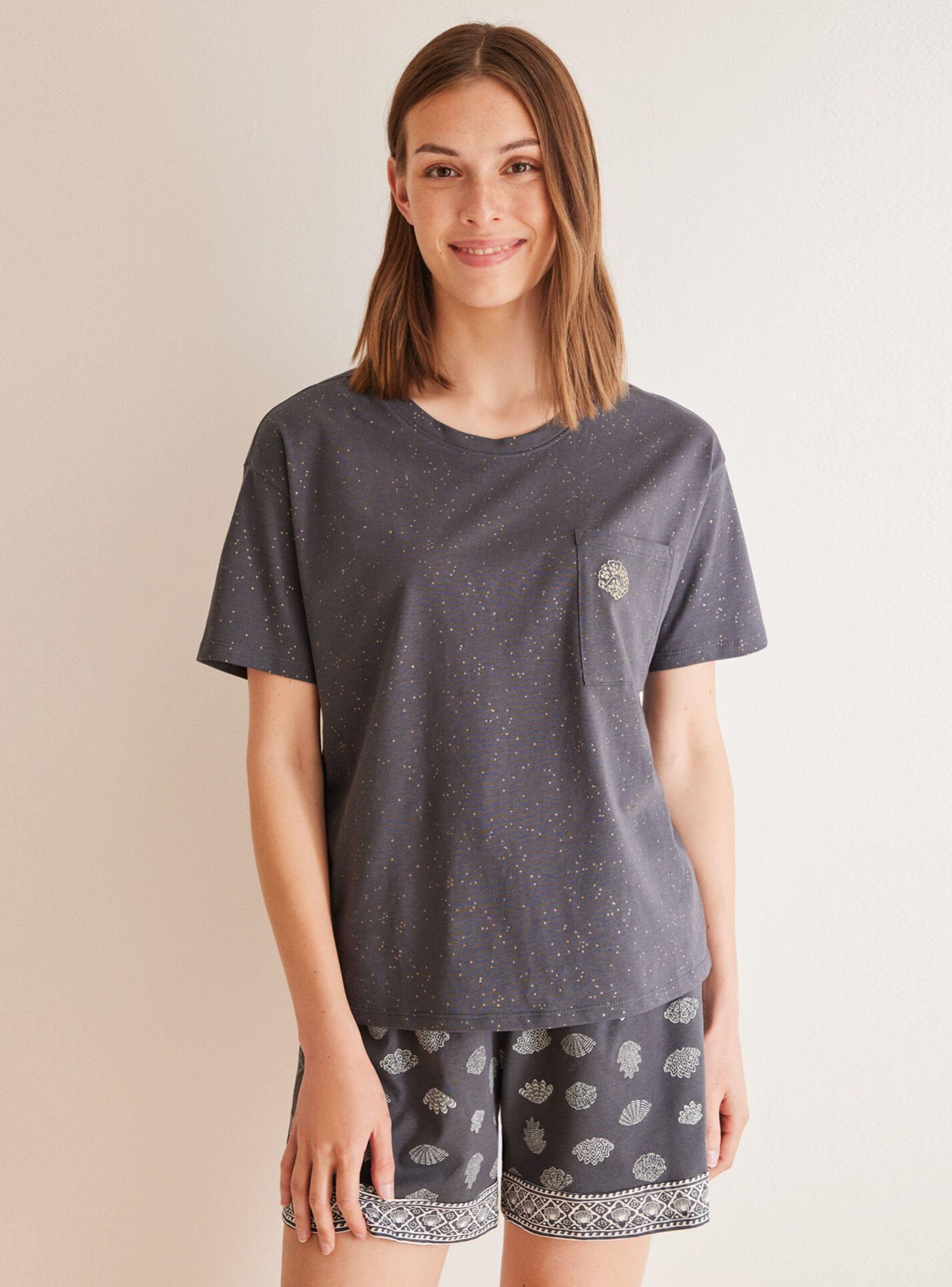 Pijama Corto Algodón Conchas-0