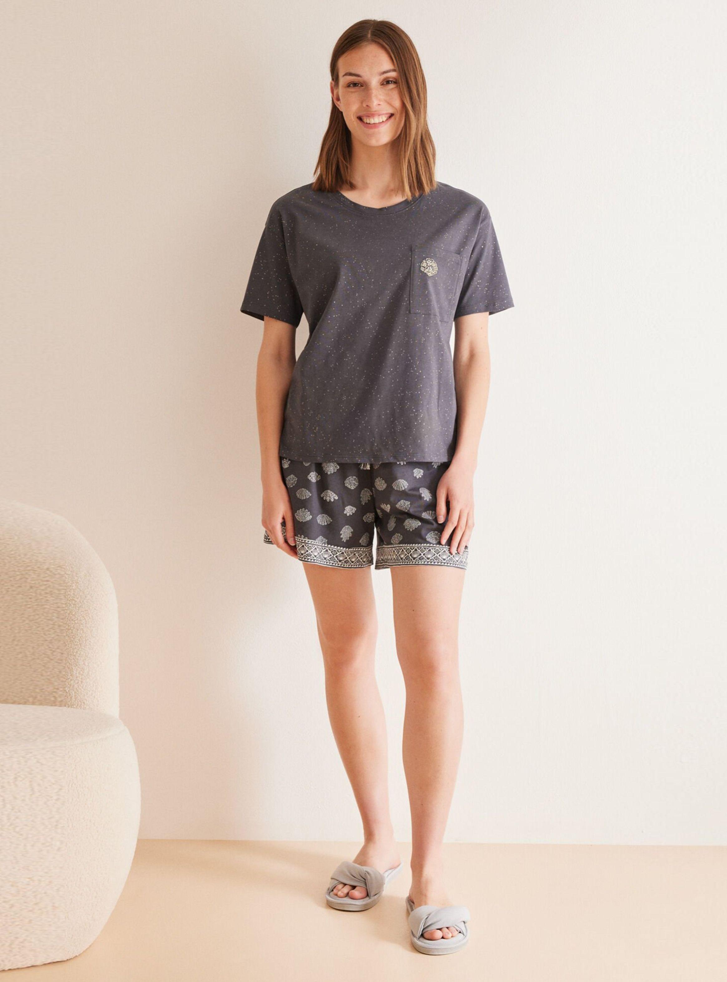 Pijama Corto Algodón Conchas-3