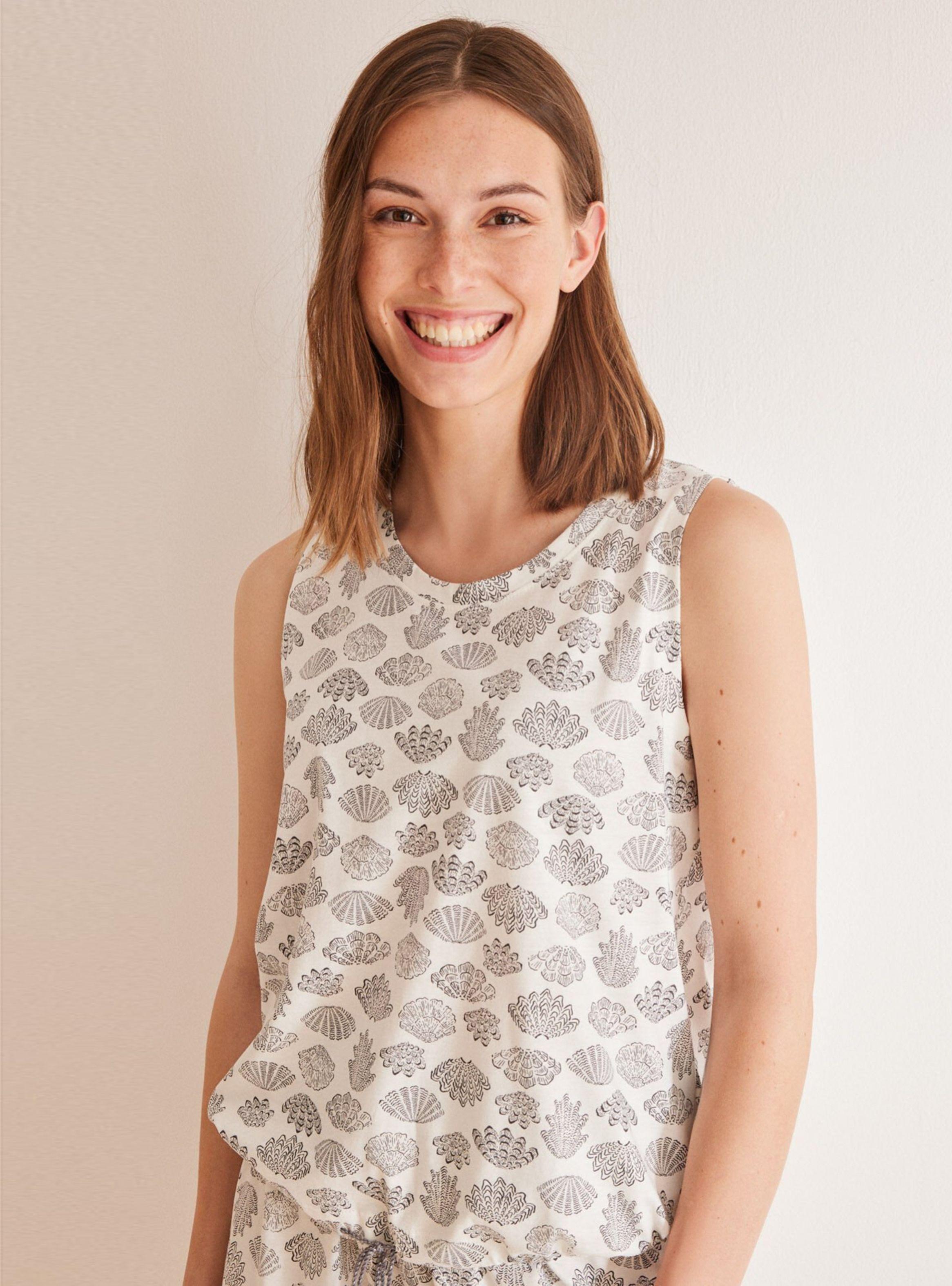 Pijama Corto Algodón Conchas Color-1